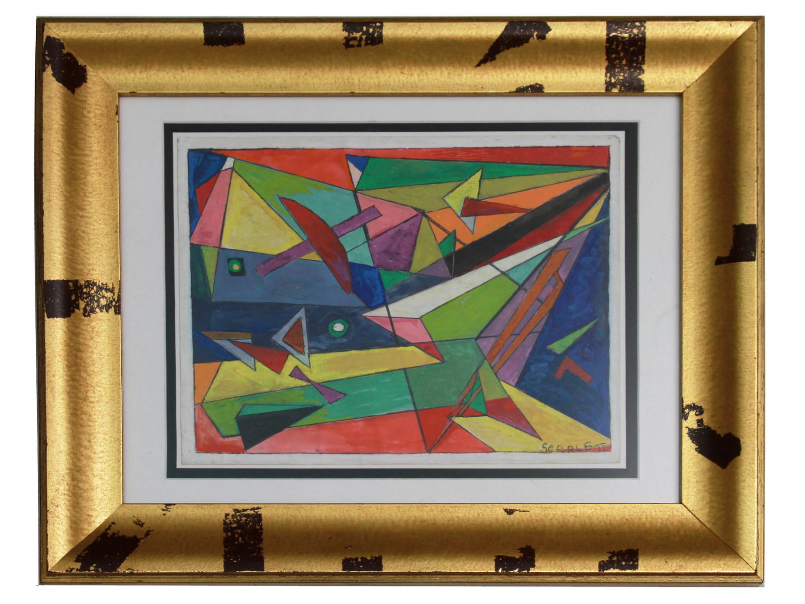 MID CENTURY ABSTRACT PAINTING ATTR TO ROLPH SCARLETT (1 of 5)