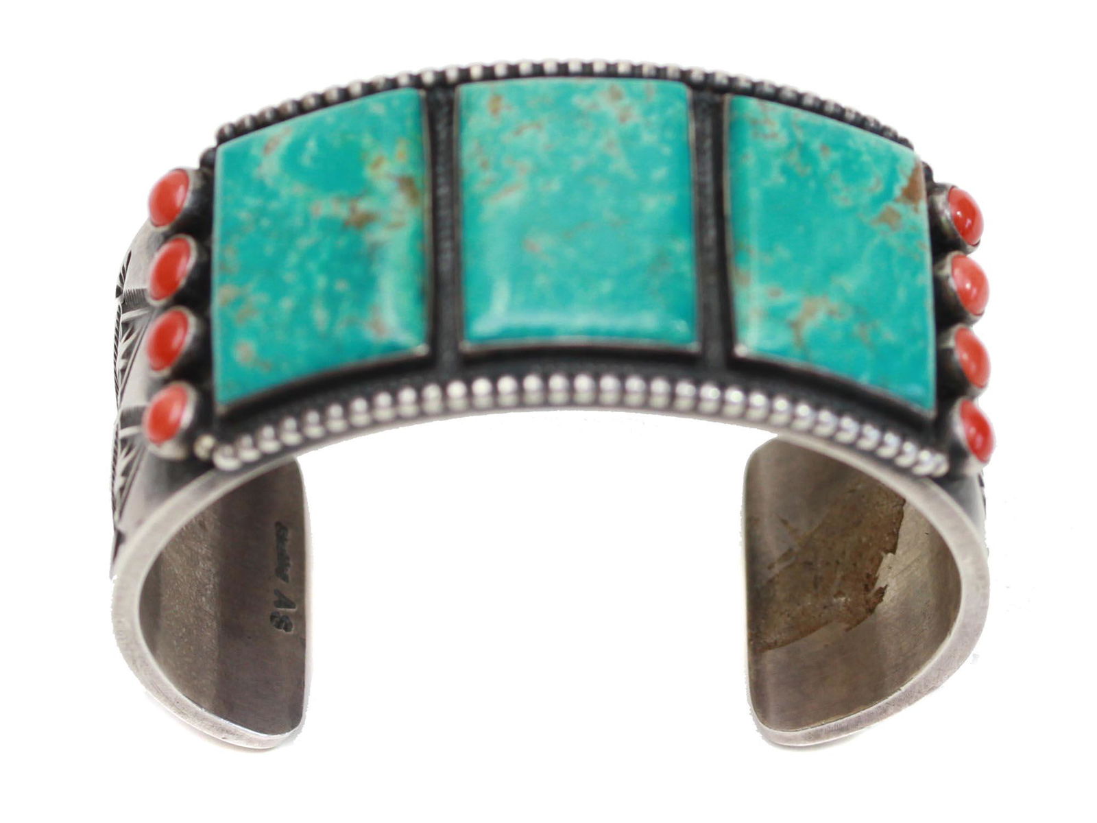 SOUTHWESTERN AMERICAN INDIAN SILVER CUFF BRACELET (1 of 5)