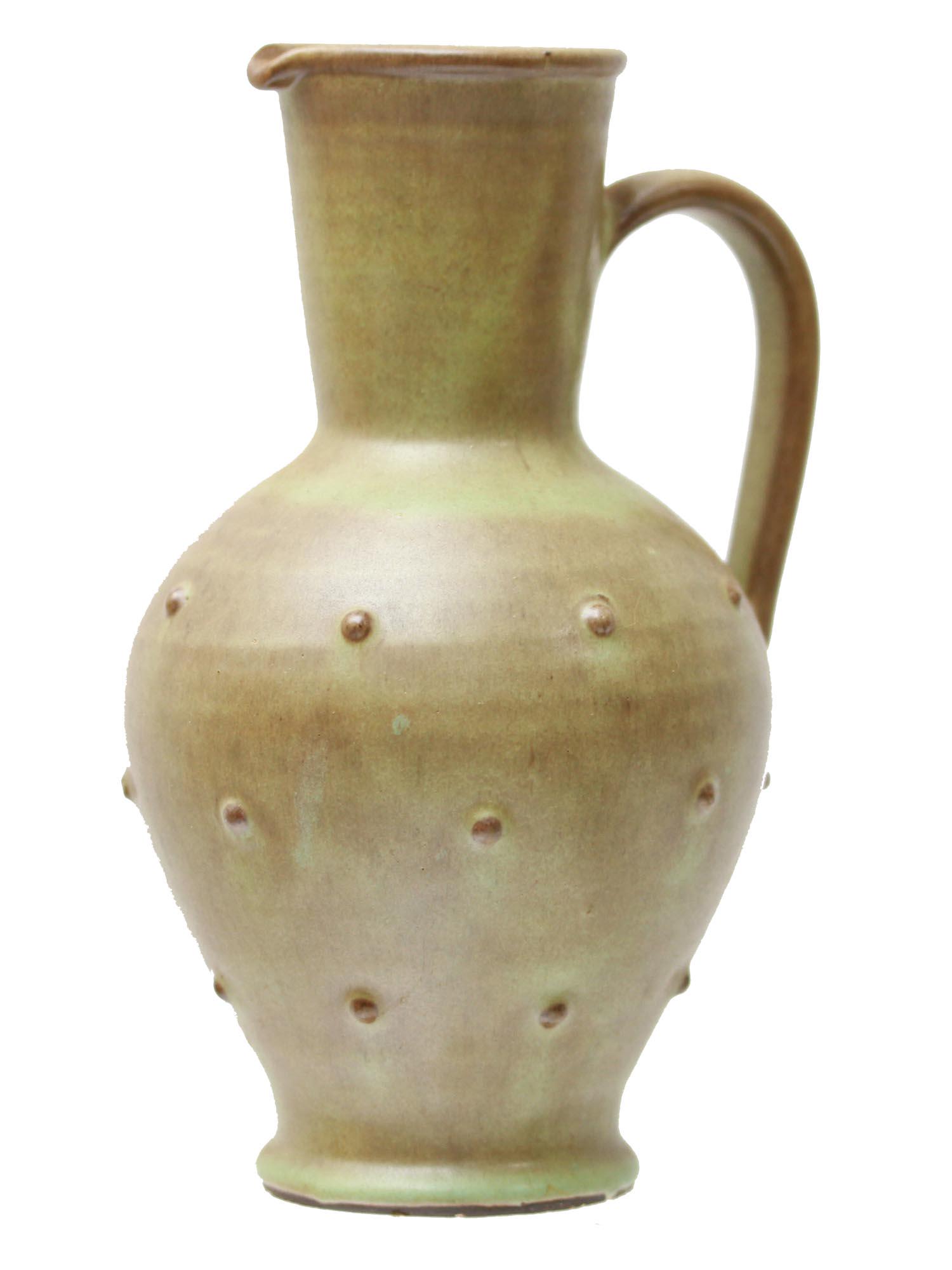 ANTIQUE GERMAN ART POTTERY PITCHER BY ANTON LANG (1 of 7)