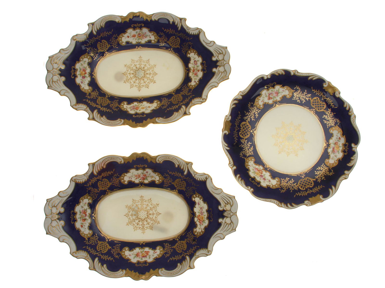 ANTIQUE BRITISH COALPORT PORCELAIN DINING PLATES (1 of 8)