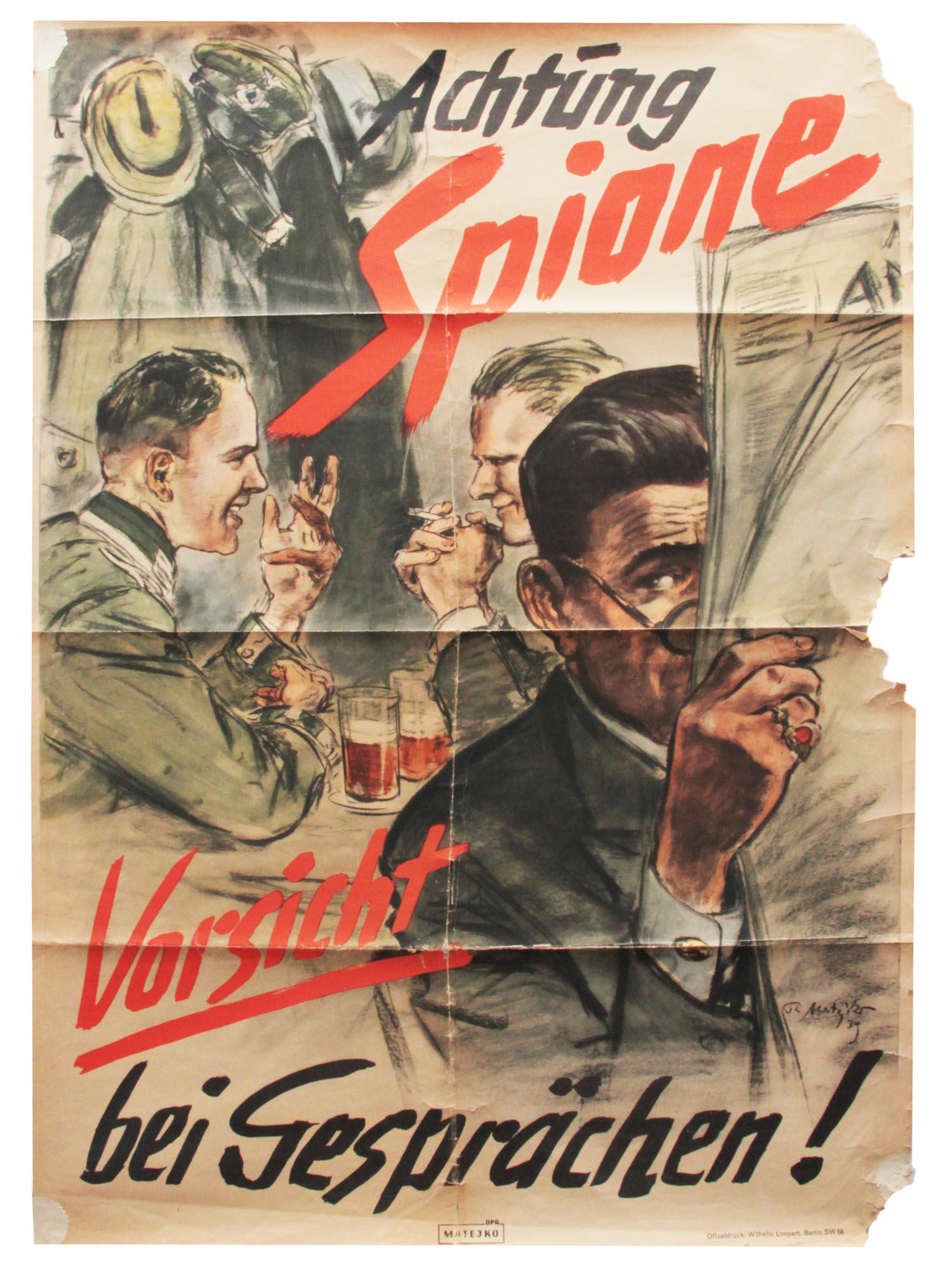 A VINTAGE GERMAN PROPAGANDA POSTER (1 of 4)