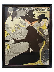 LITHOGRAPH POSTER DIVAN JAPON BY TOULOUSE LAUTREC (1 of 6)