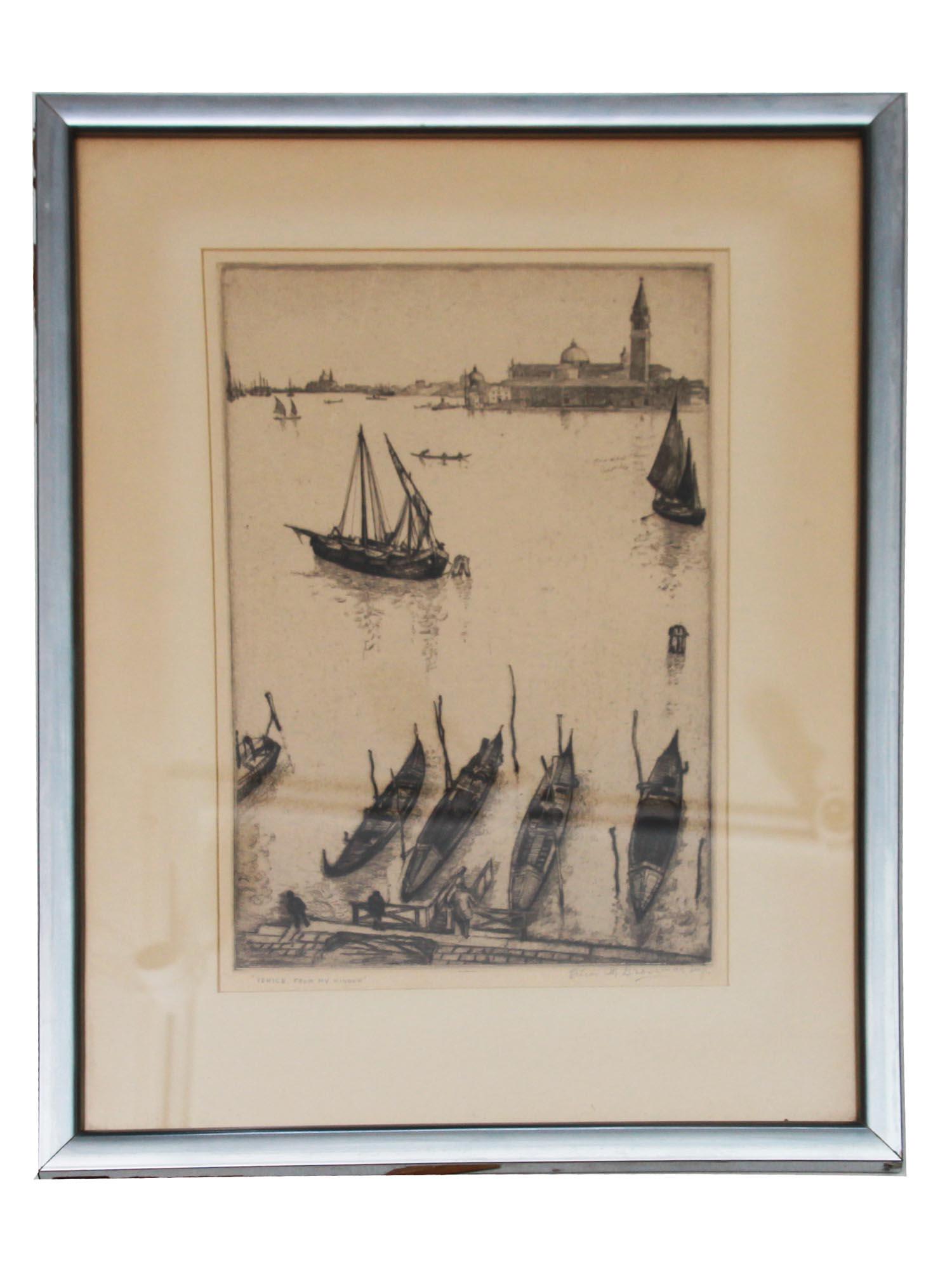 AMERICAN ETCHING VENICE BY ELIAS MANDEL GROSSMAN (1 of 9)