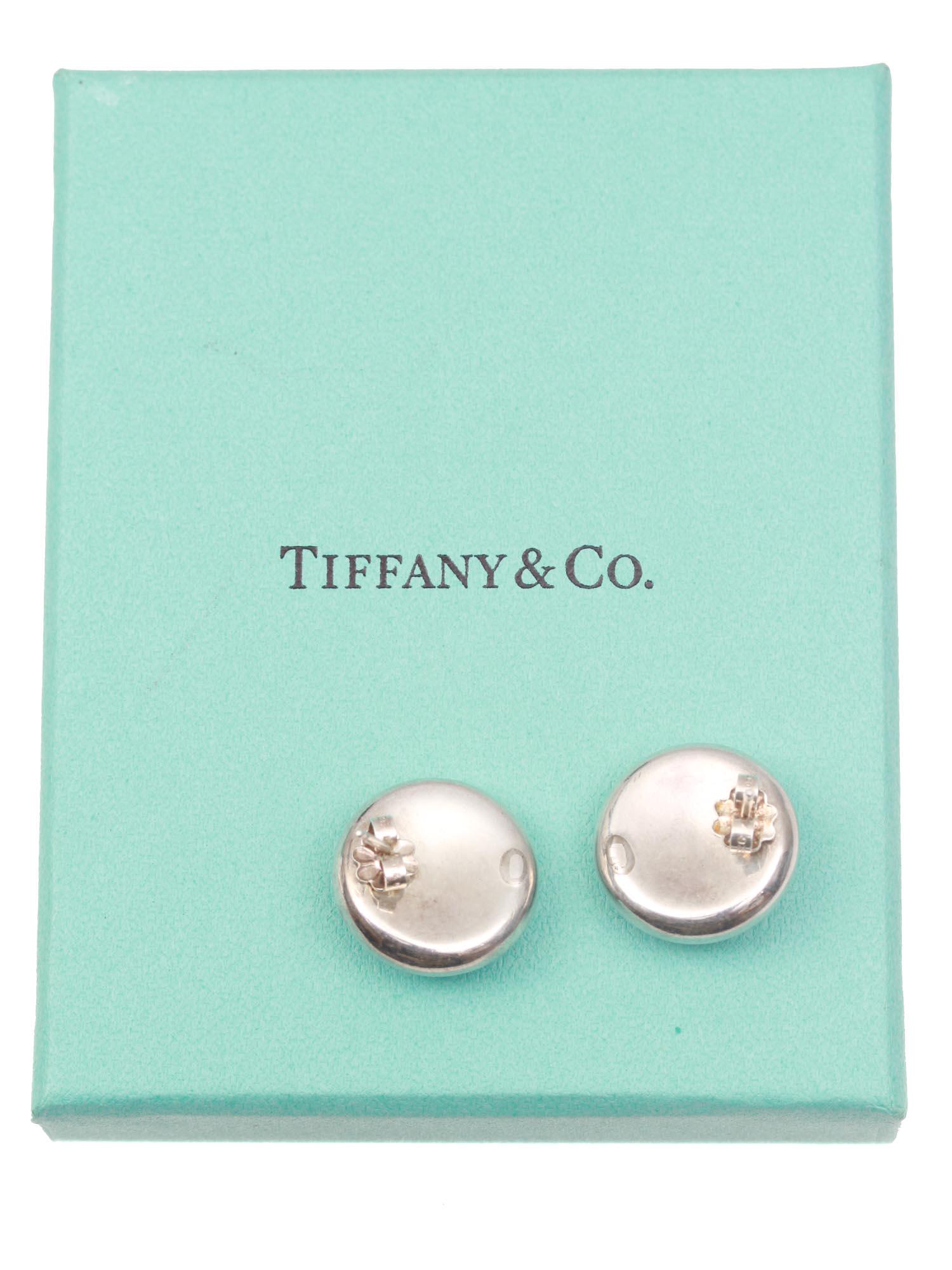 A TIFFANY & CO. STERLING SILVER CIRCLE EARRINGS (1 of 7)