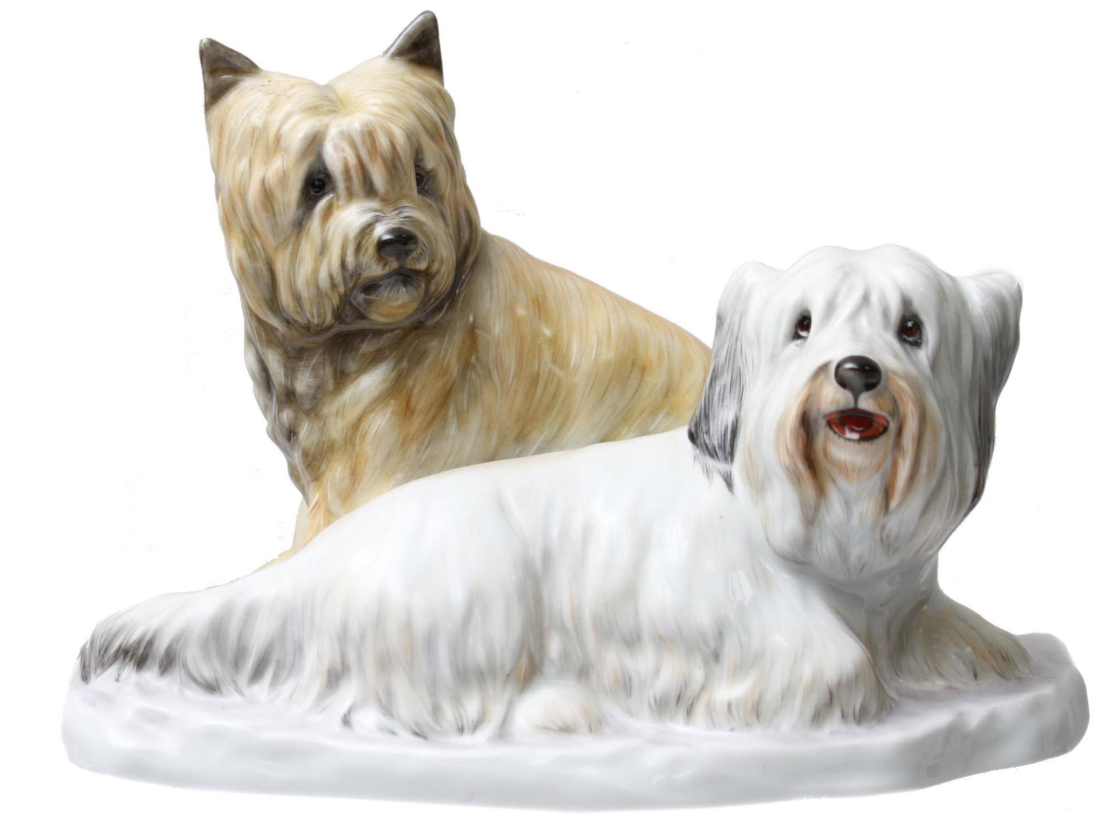 A VINTAGE HEREND HUNGARY PORCELAIN PAIR OF DOGS (1 of 7)