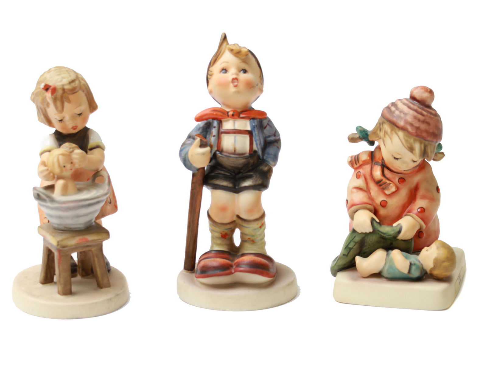 THREE VINTAGE GOEBEL GERMANY PORCELAIN FIGURINES (1 of 10)