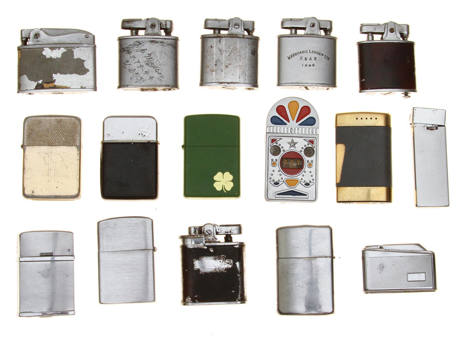 A LARGE LOT OF VINTAGE AND MODERN LIGHTERS 16 PCS (1 of 6)