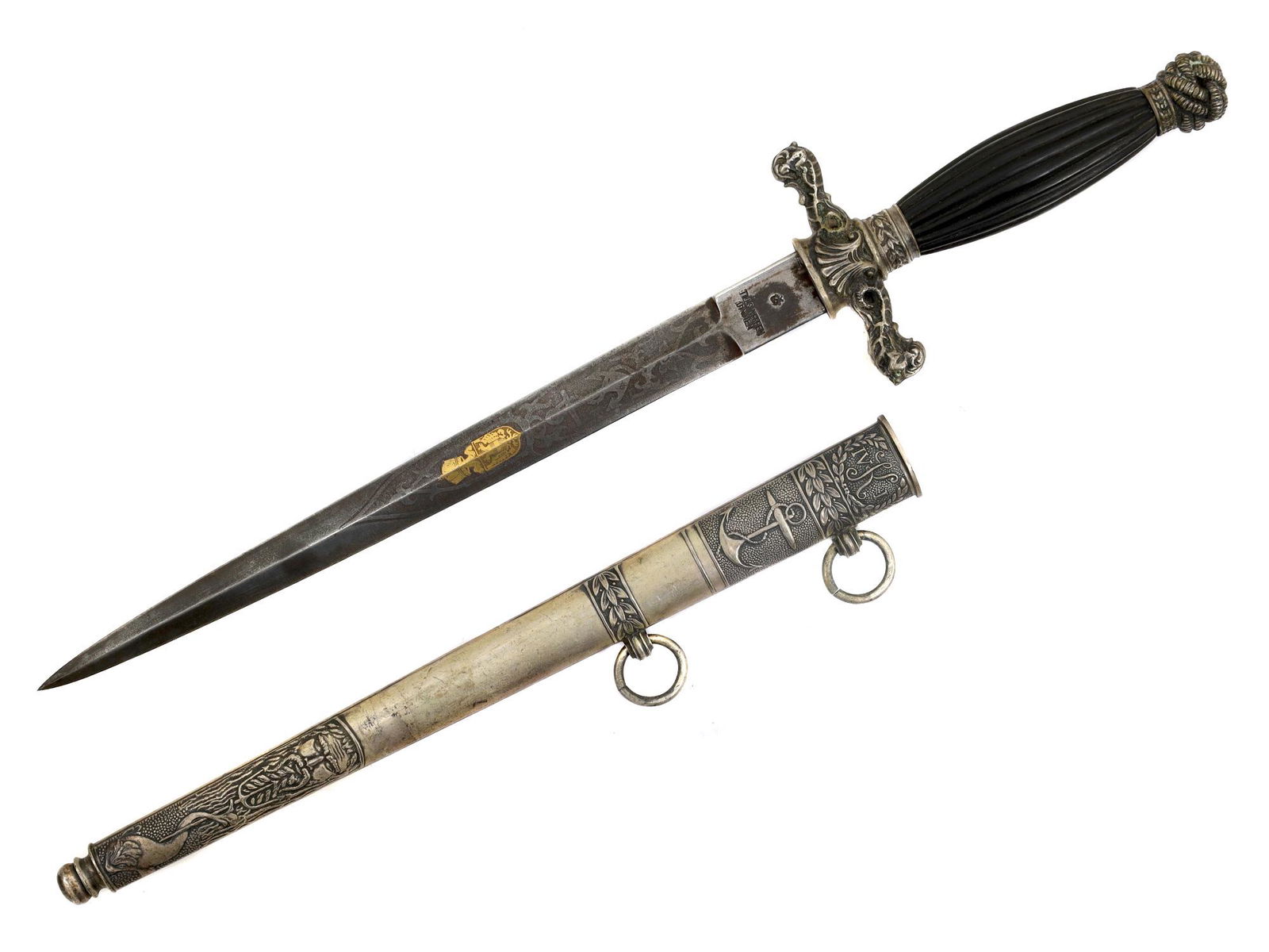 RARE PRE WWII AUSTRO HUNGARIAN ROYAL NAVAL DAGGER (1 of 10)