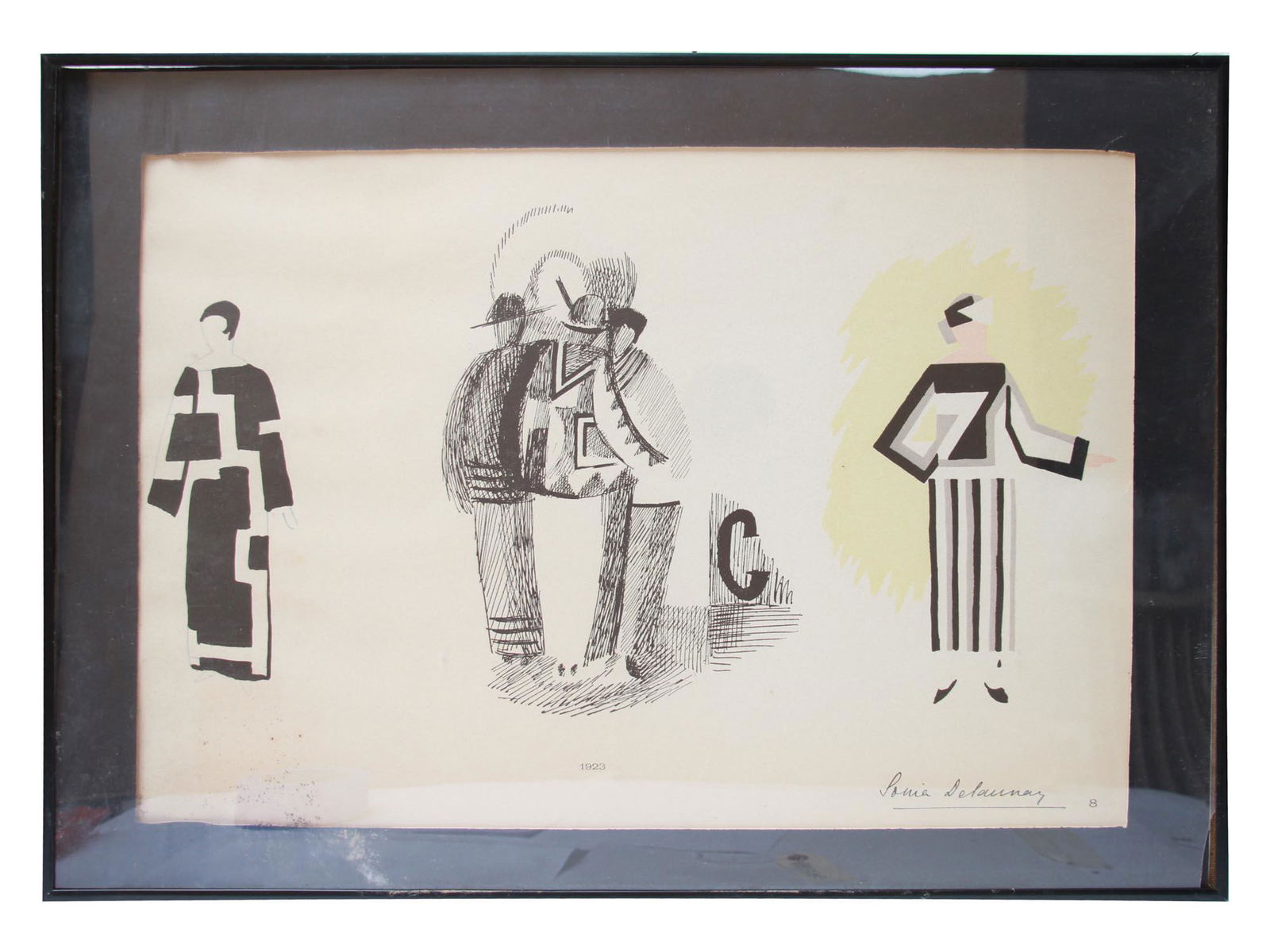 FRENCH FASHION PRINT POCHOIR BY SONIA DELAUNAY (1 of 7)