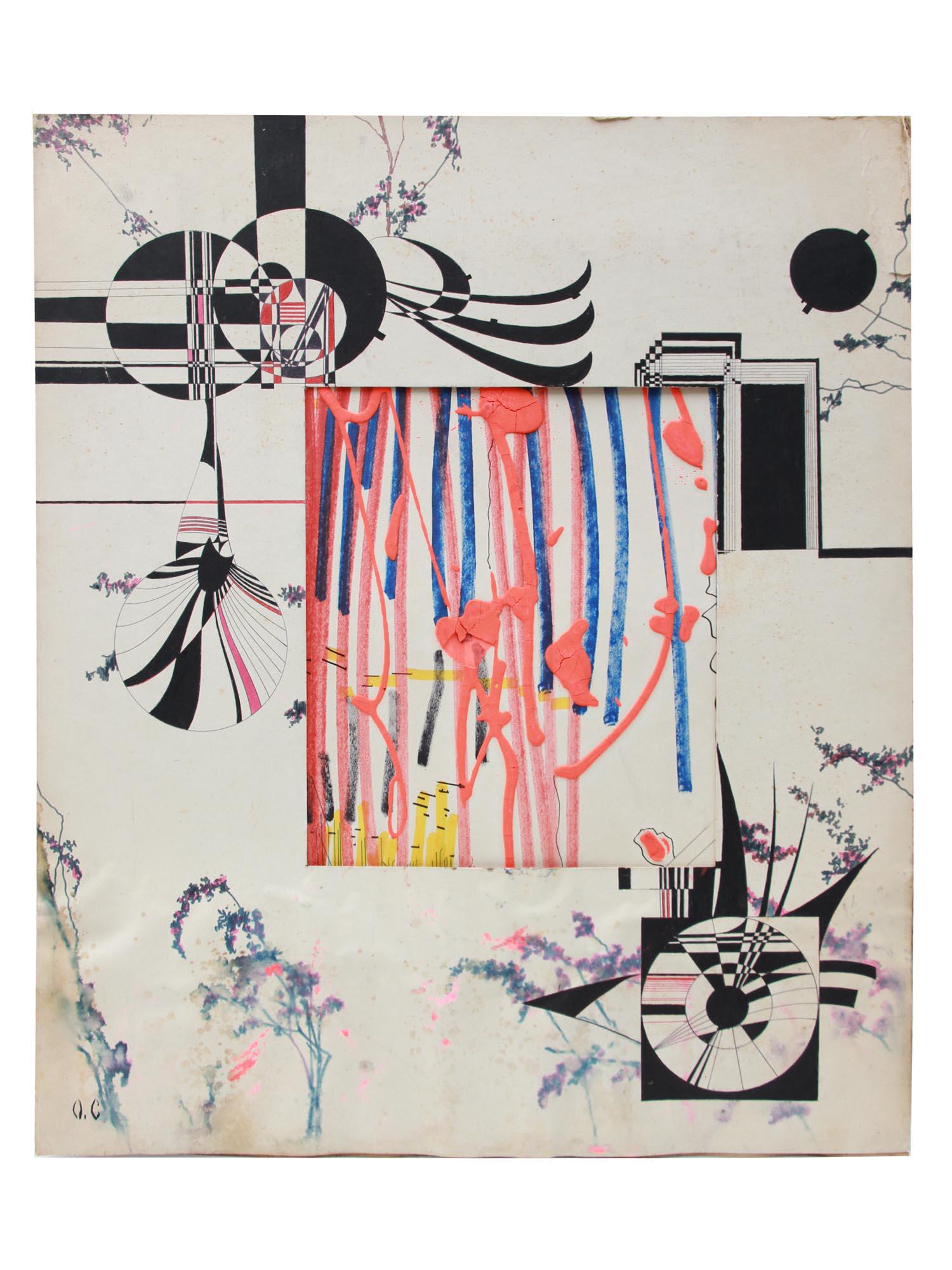 A RUSSIAN INK MIXED MEDIA PAINTING BY OLEG SOKOLOV (1 of 10)