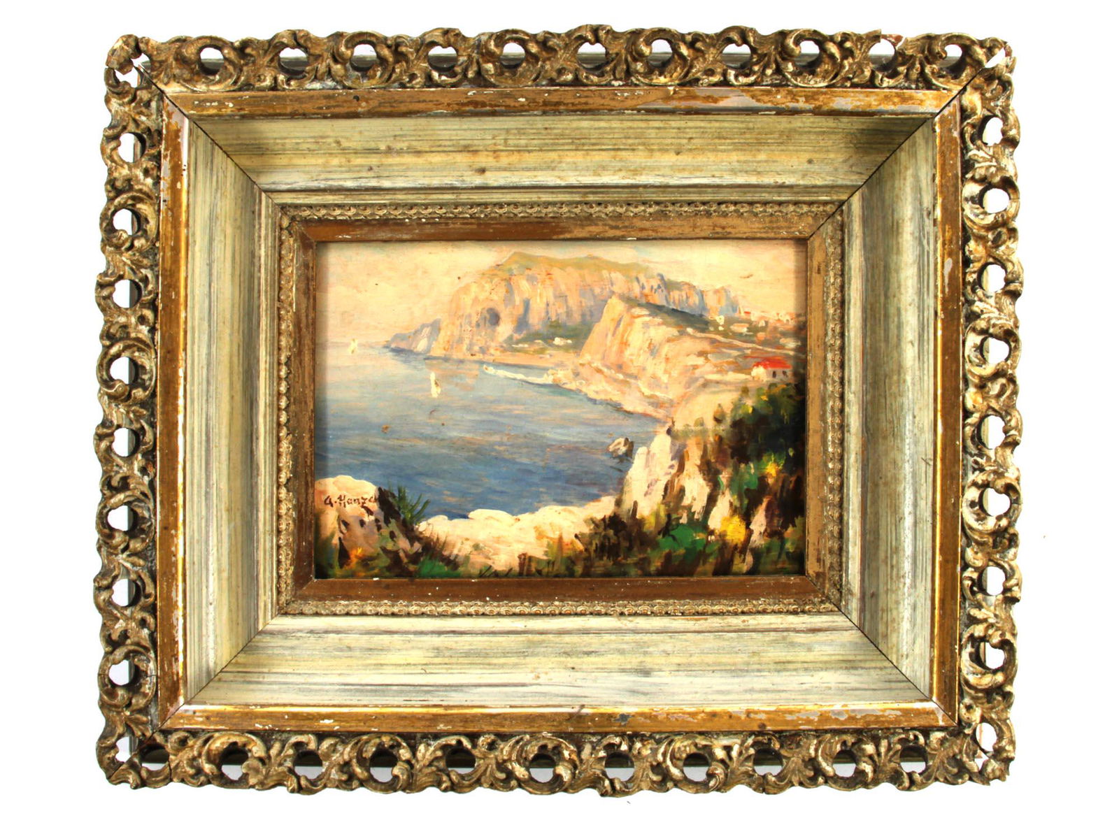 A RUSSIAN OIL PAINTING SEASCAPE BY ALEXEI HANZEN (1 of 3)
