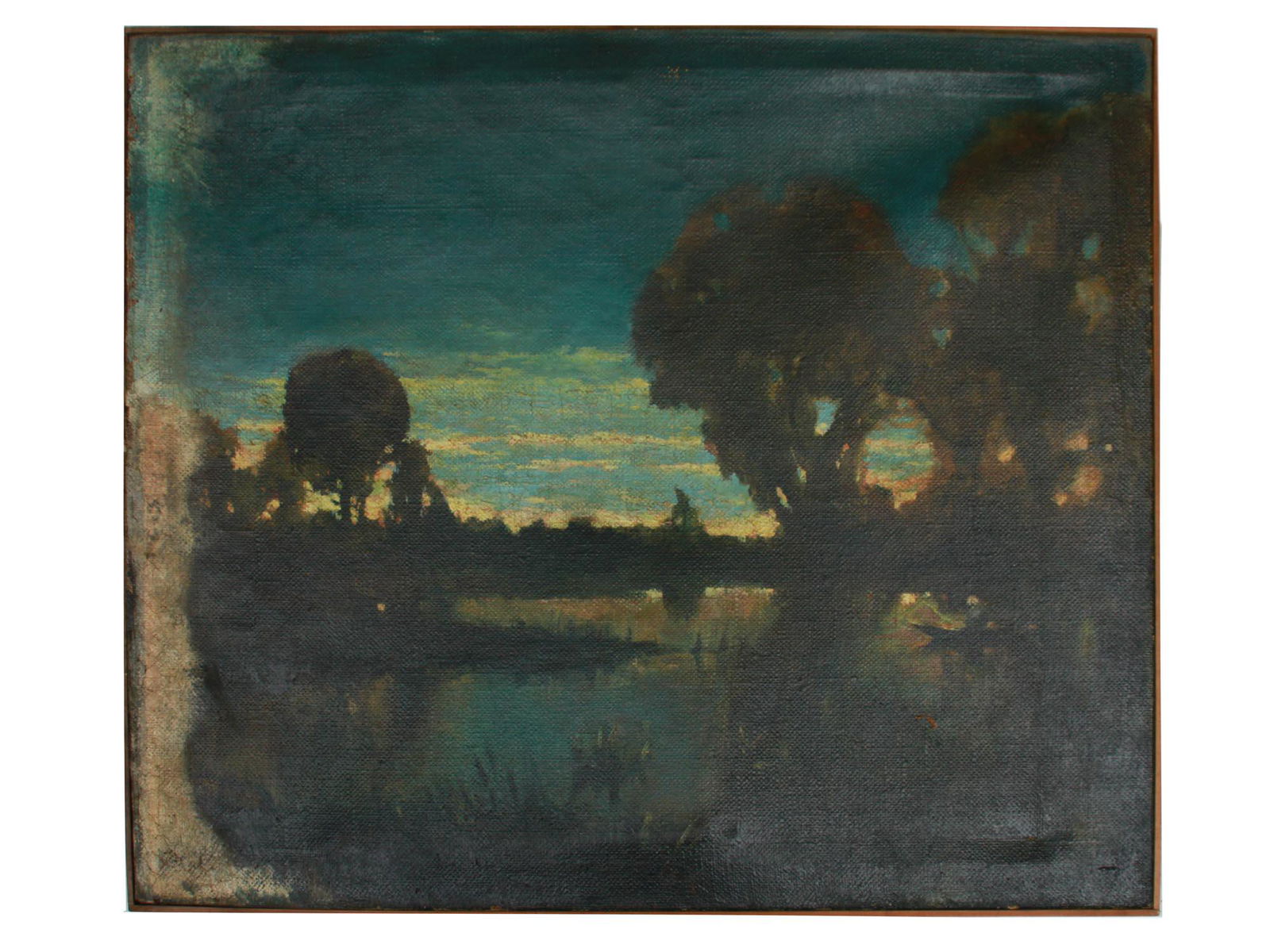 AN ANTIQUE OIL PAINTING ATTR TO GEORGE INNESS (1 of 5)