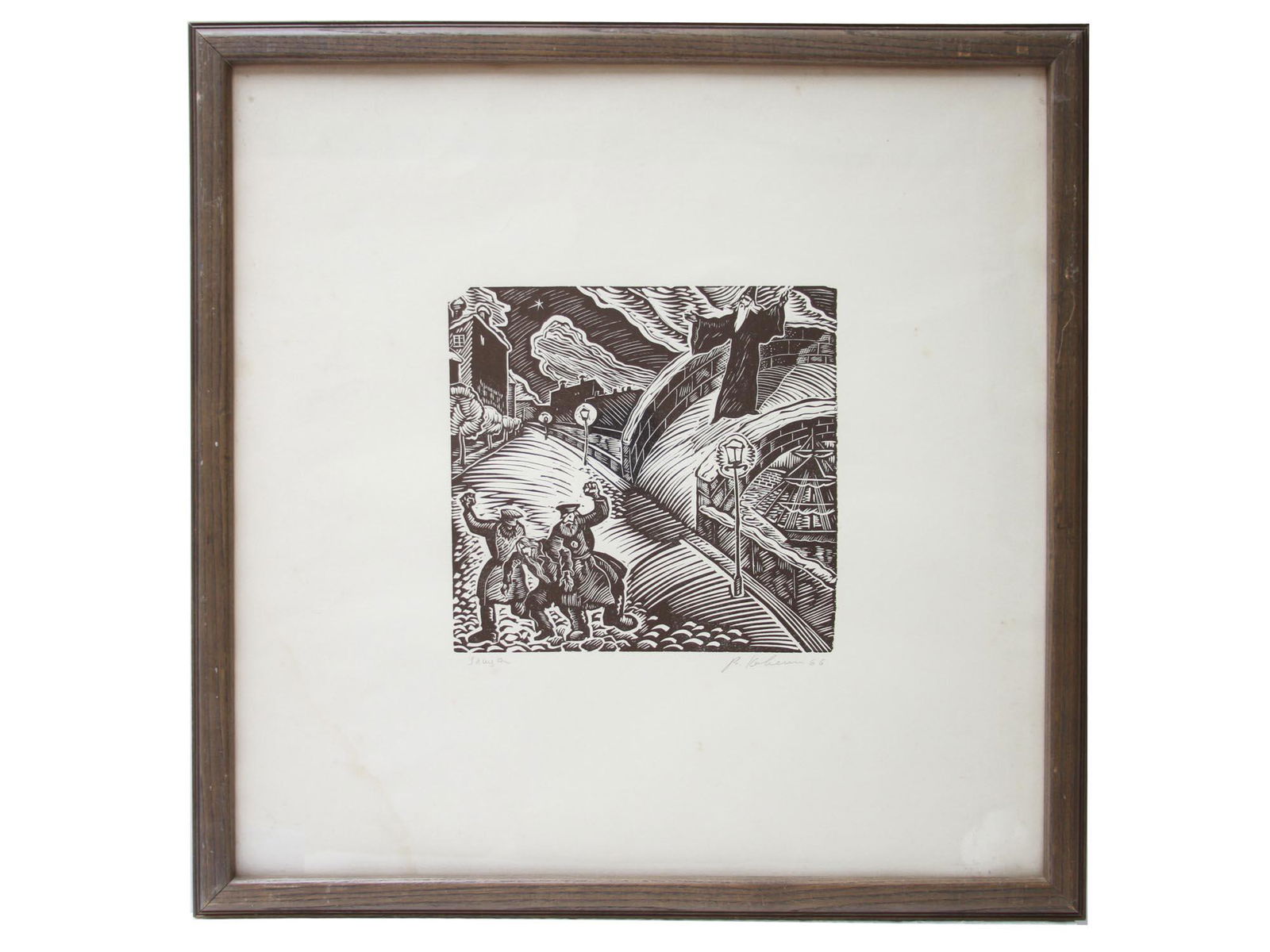 RUSSIAN LINOCUT STREET BY VLADIMIR KOVENATSKY (1 of 6)