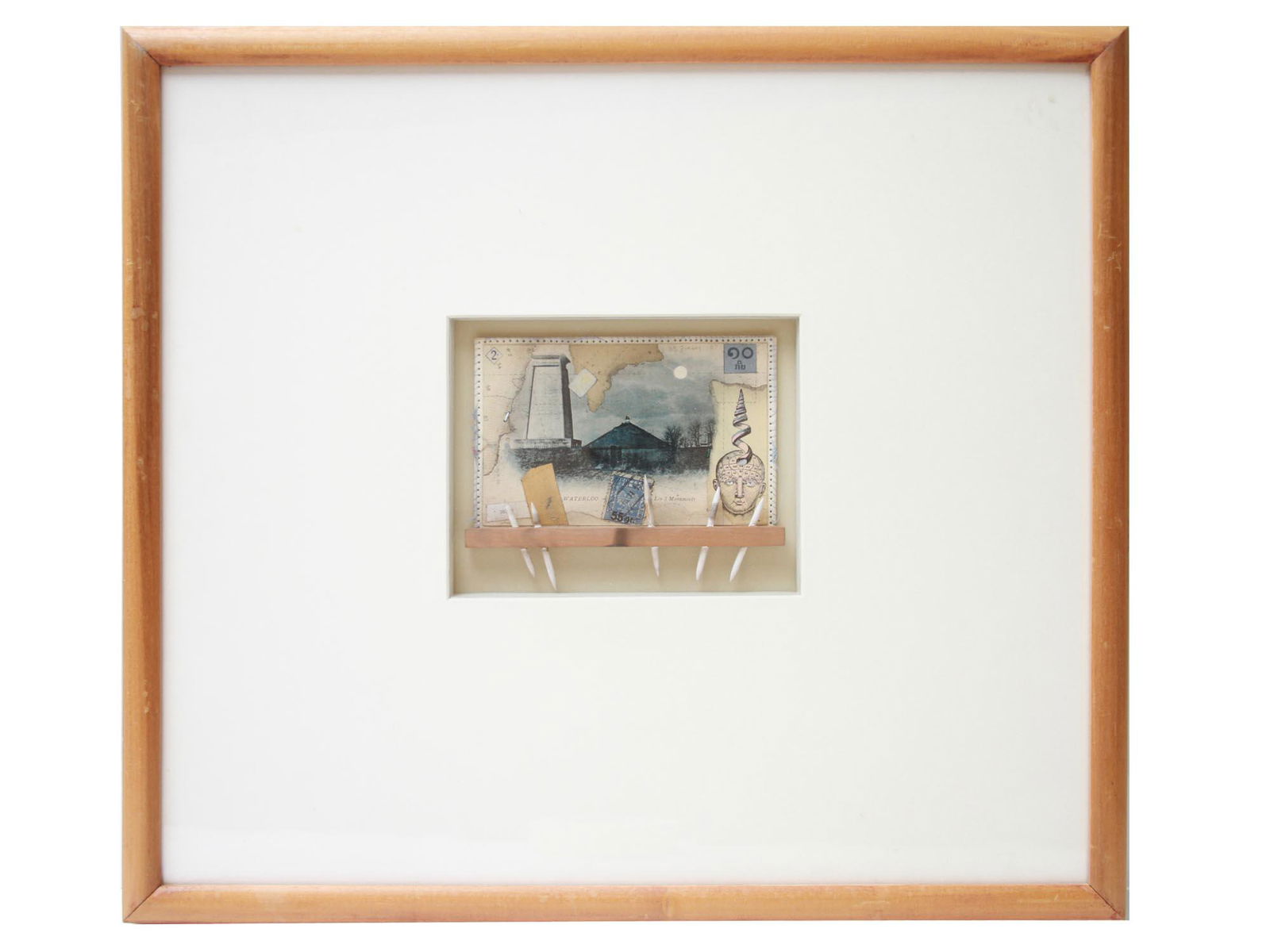 AMERICAN MIXED MEDIA COLLAGE SIGNED BY J S FRASER (1 of 6)