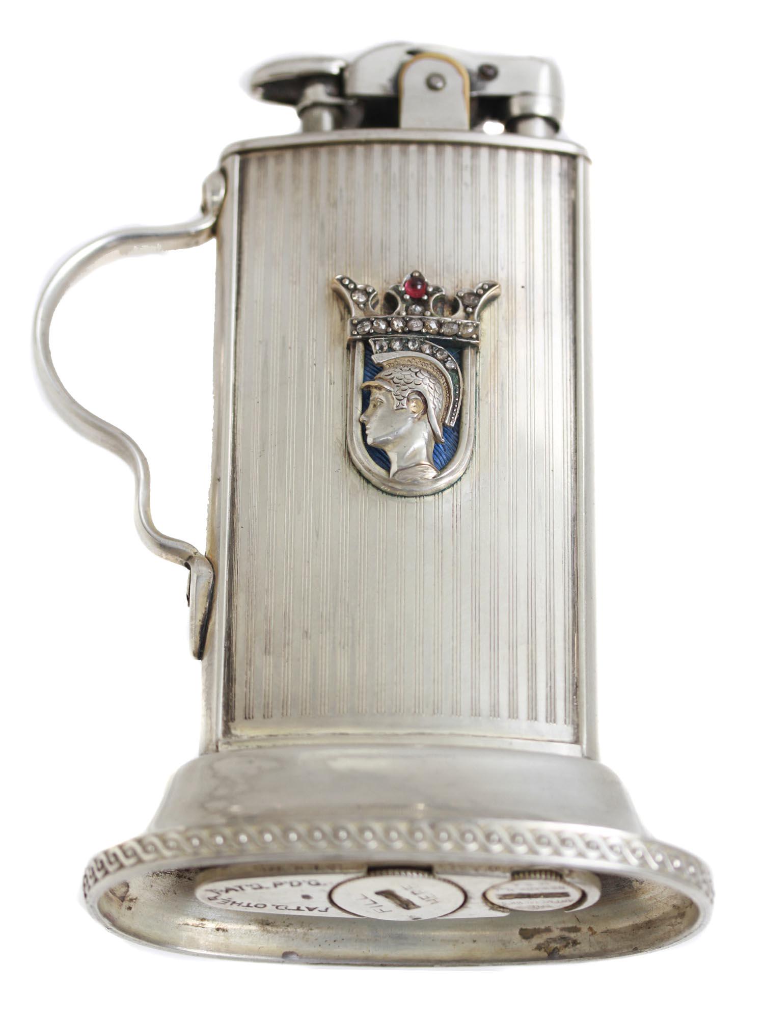 A VINTAGE SILVER TABLE LIGHTER BY ART METAL WORKS (1 of 6)