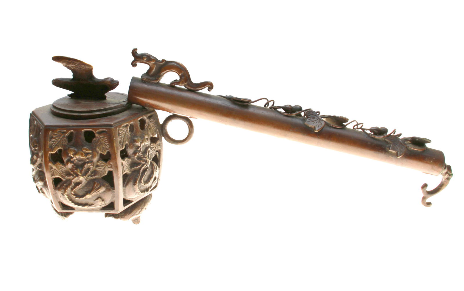 ANTIQUE CHINESE BRONZE CALLIGRAPHY INKWELL (1 of 7)