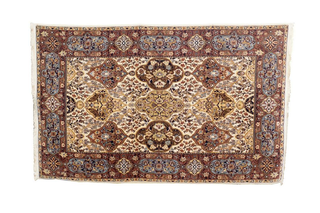 A KARASTAN MULTI PANEL KIRMAN HAND-WOVEN RUG (1 of 3)