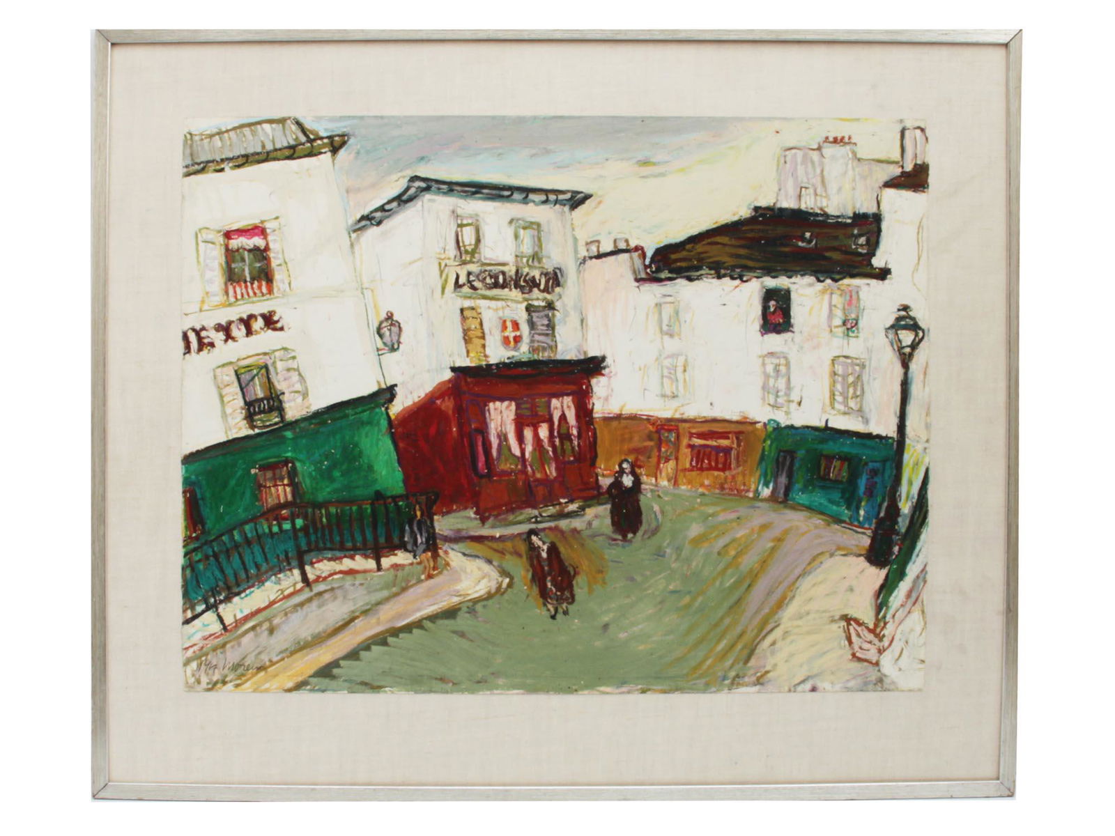 A PINCUS MORENO MIXED MEDIA ON PAPER PAINTING (1 of 5)