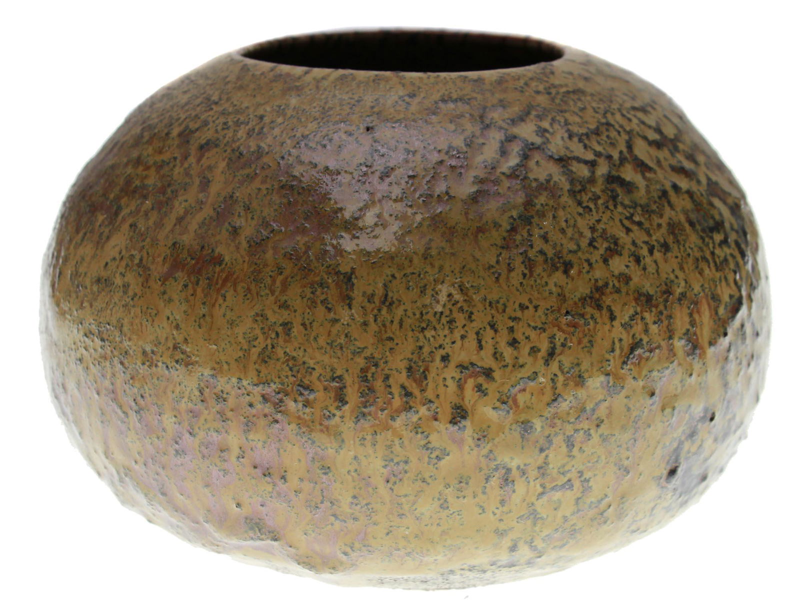 VINTAGE ARTISTIC GLAZED CERAMIC VASE LEA HALPERN (1 of 4)