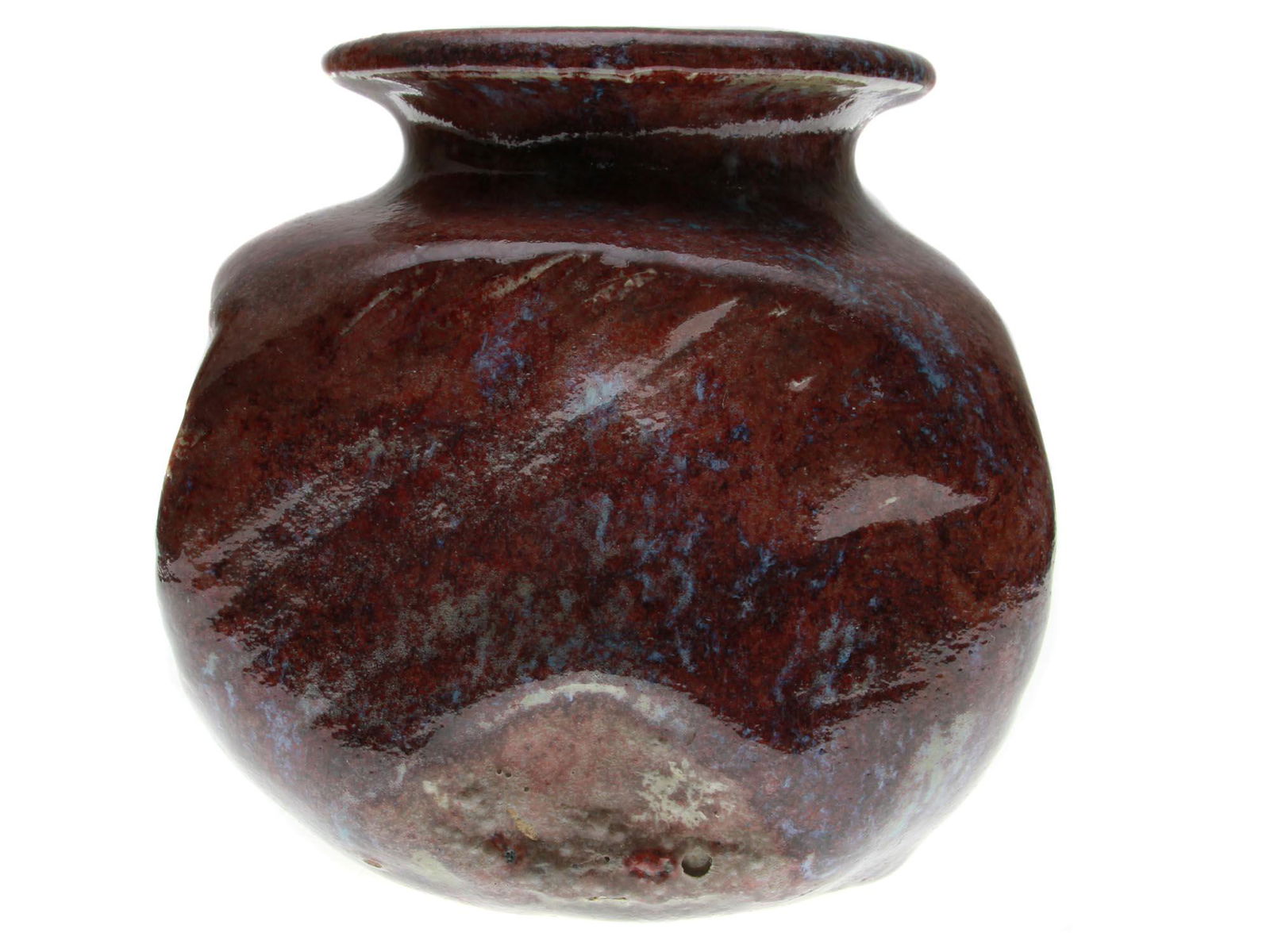 VINTAGE ARTISTIC GLAZED CERAMIC VASE BY LEA HALPERN (1 of 6)