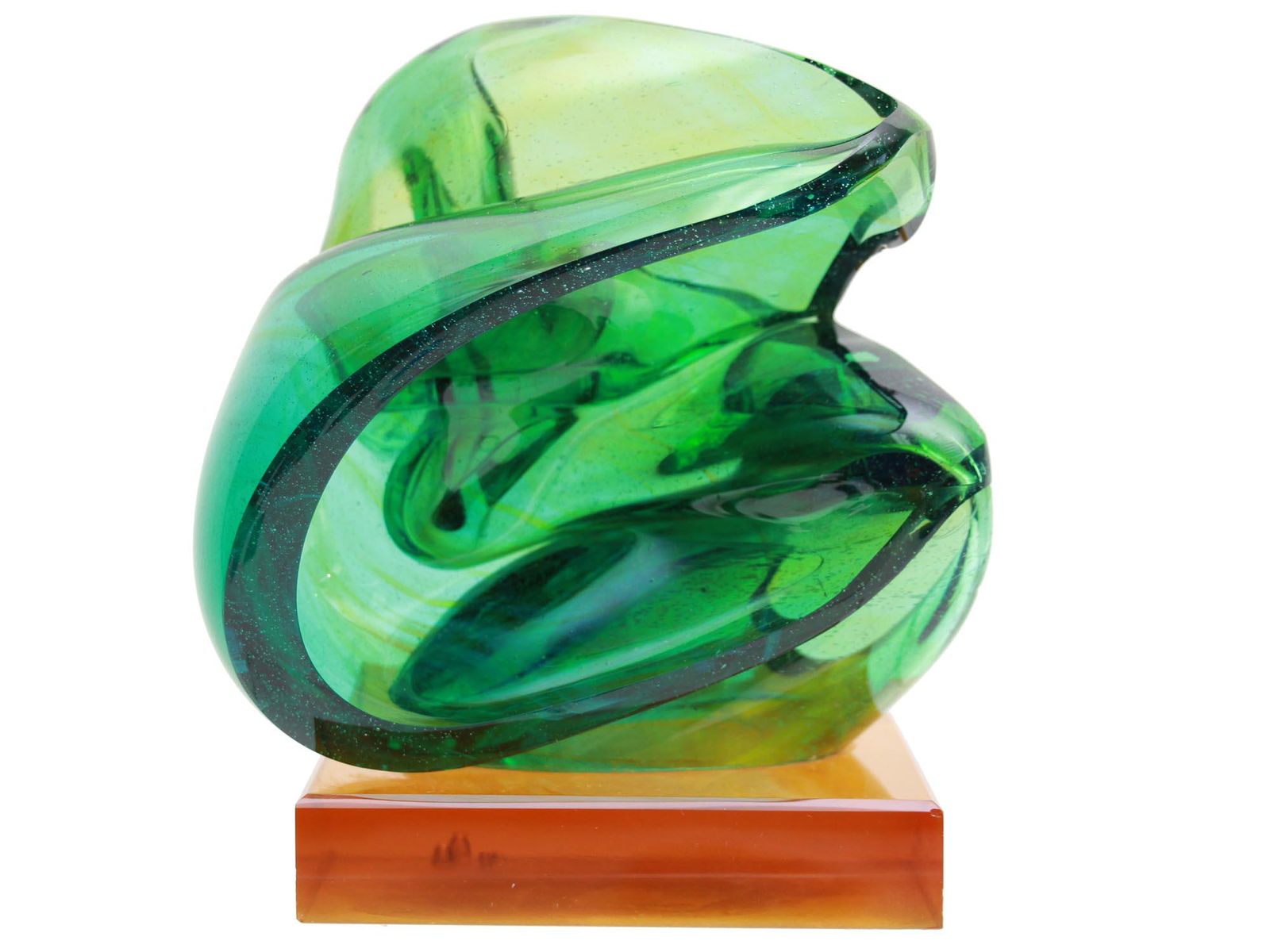 A VINTAGE ART GLASS SCULPTURE BY HARVEY LITTLETON (1 of 9)