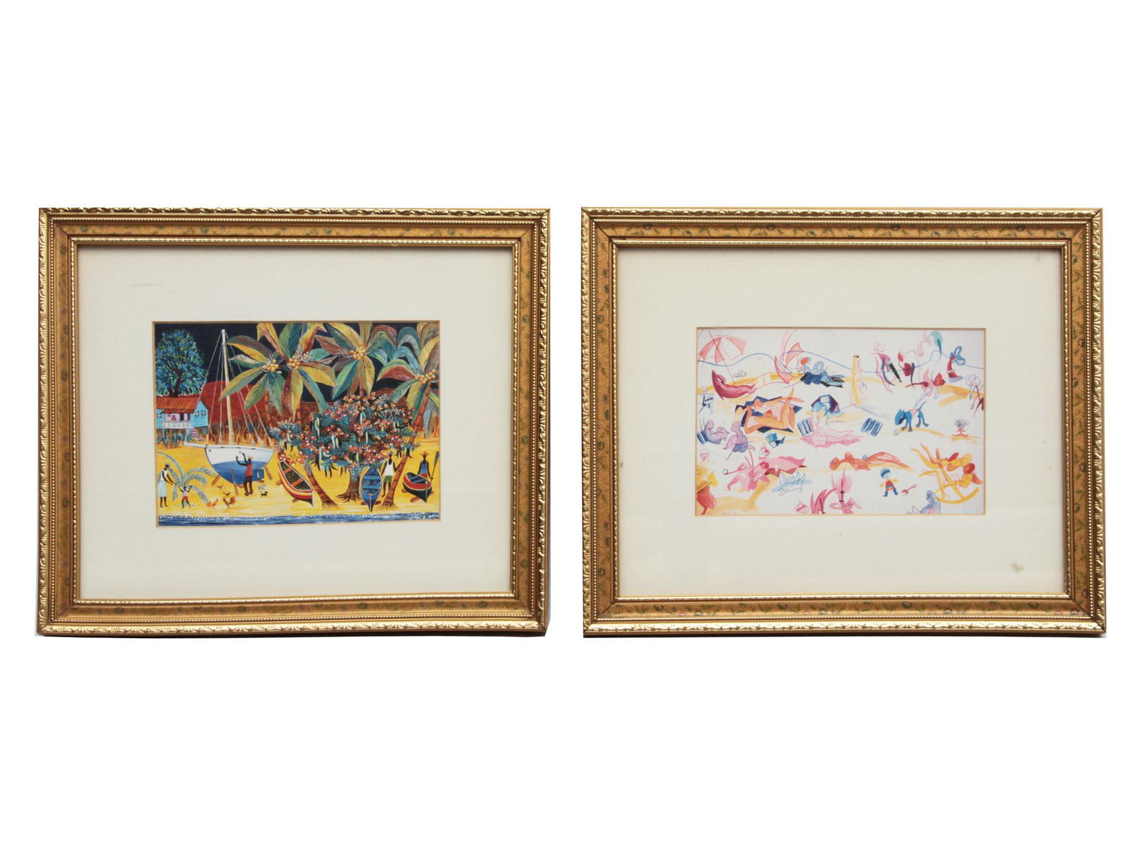 A PAIR OF VINTAGE FRAMED MODERNISTS PRINT (1 of 4)