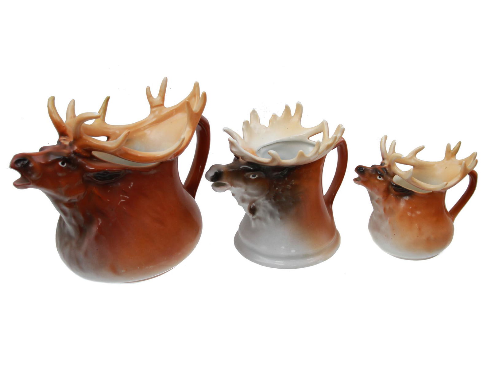 SET OF THREE ROYAL BAYREUTH PORCELAIN ELK PIECES (1 of 6)