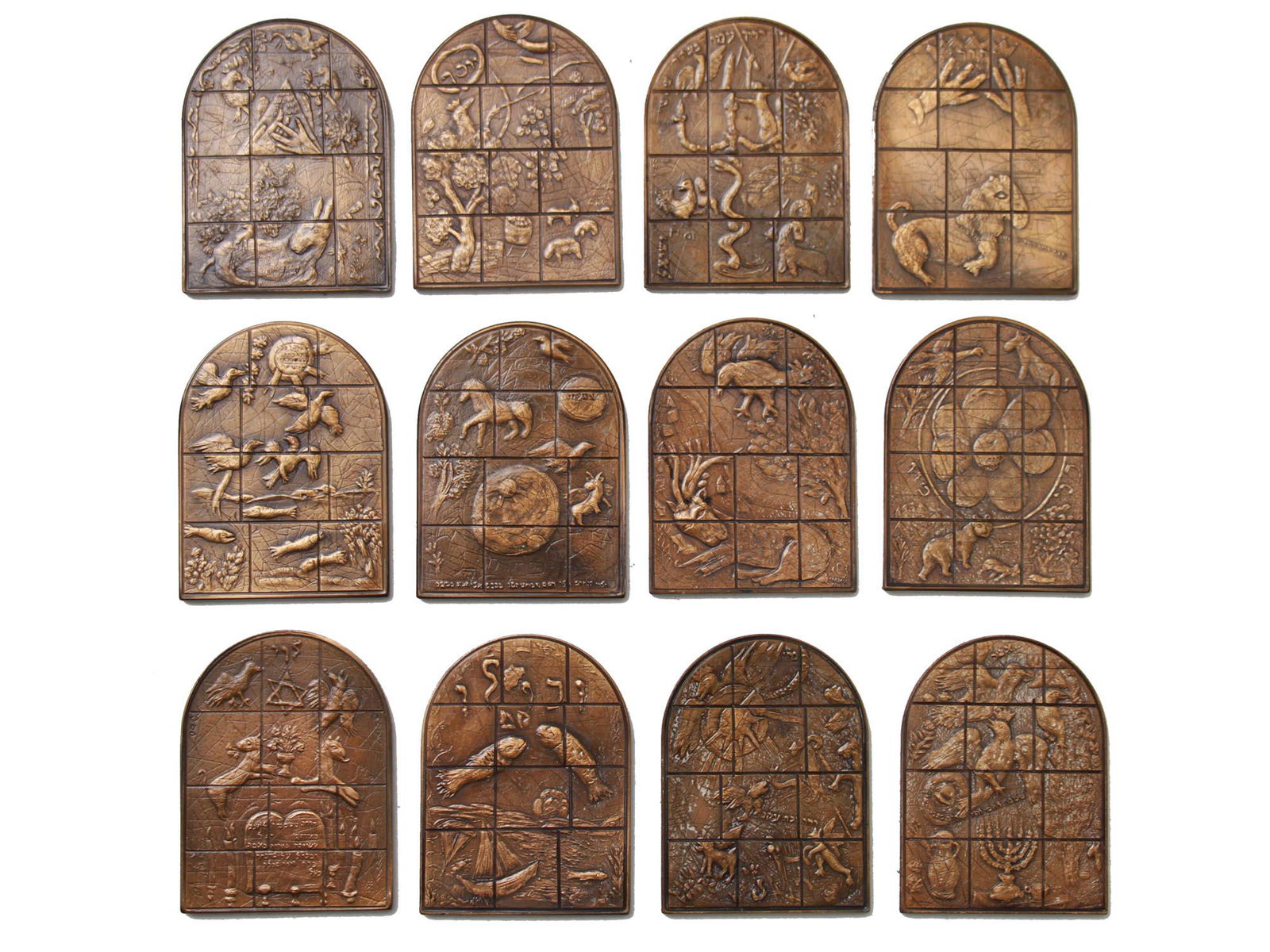 MARC CHAGALL JERUSALEM WINDOWS BRONZE MEDALS (1 of 6)