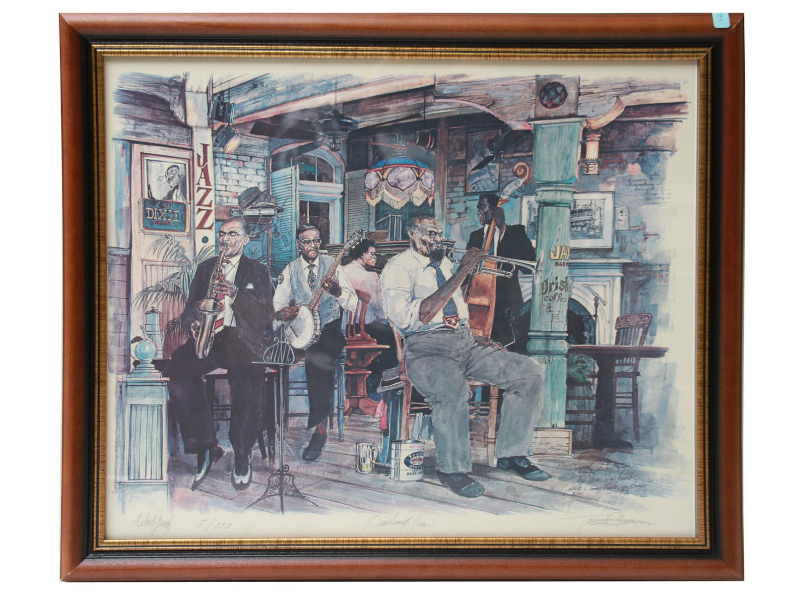 AMERICAN COLOR LITHOGRAPH JAZZ BY TOMMY THOMPSON (1 of 8)