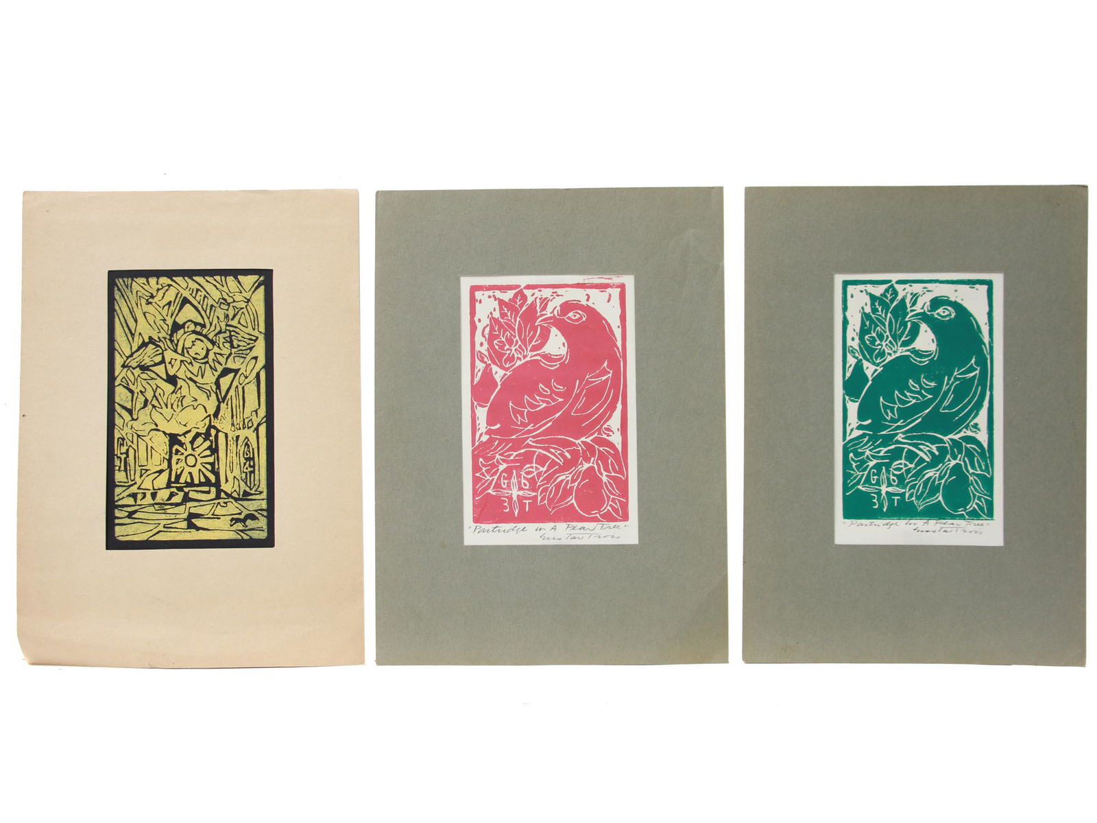 A LOT OF THREE ENGRAVINGS SIGNED BY THE ARTIST (1 of 10)