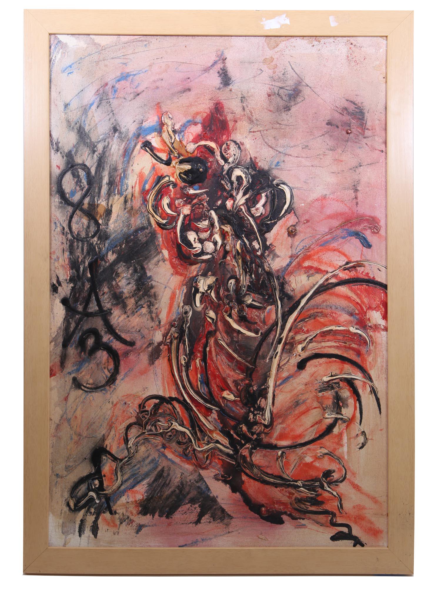 A RUSSIAN ABSTRACT OIL PAINTING BY ANATOLY ZVEREV (1 of 3)