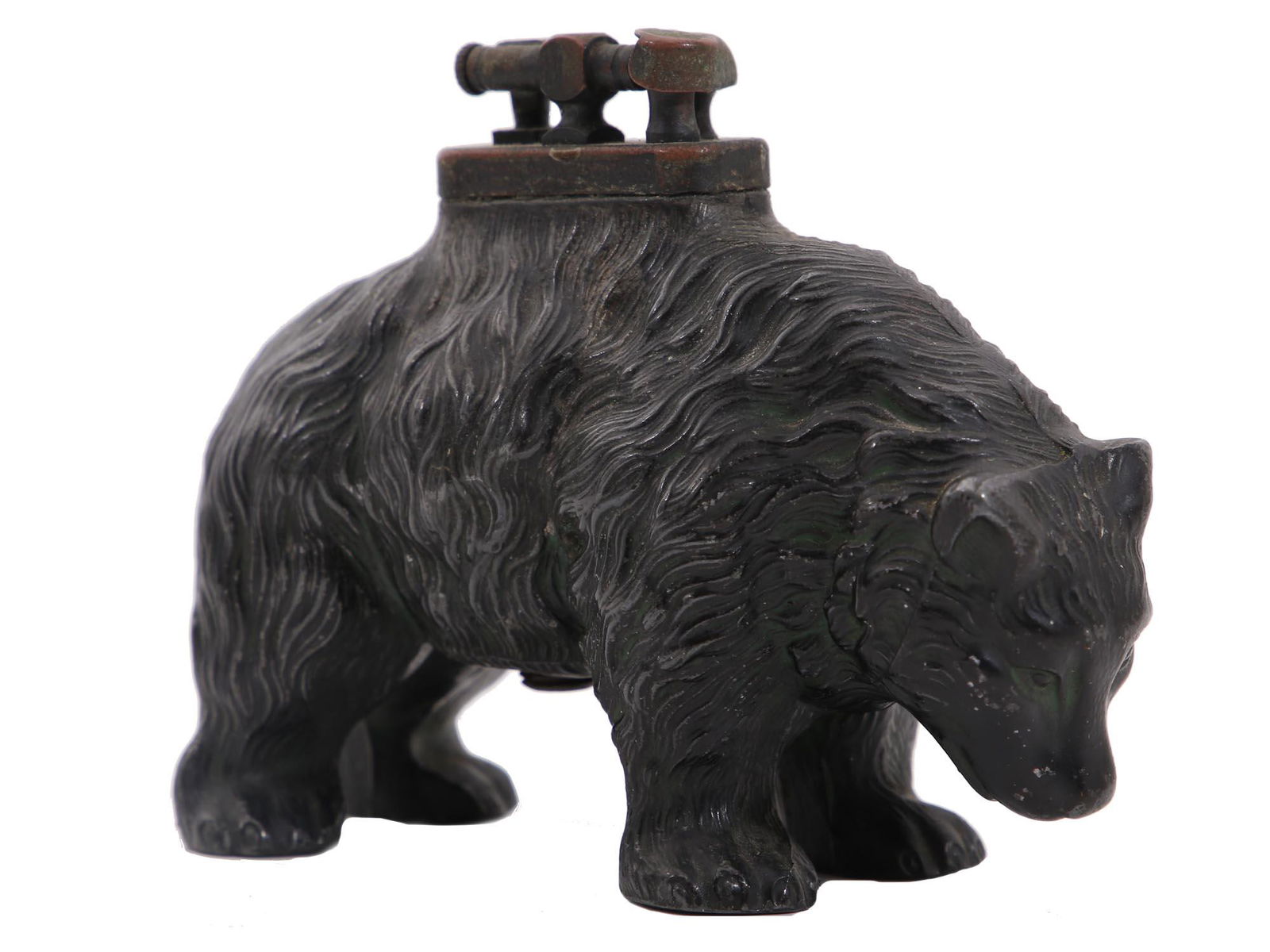 AN ANTIQUE ART DECO BEAR FIGURINE TABLE LIGHTER (1 of 6)