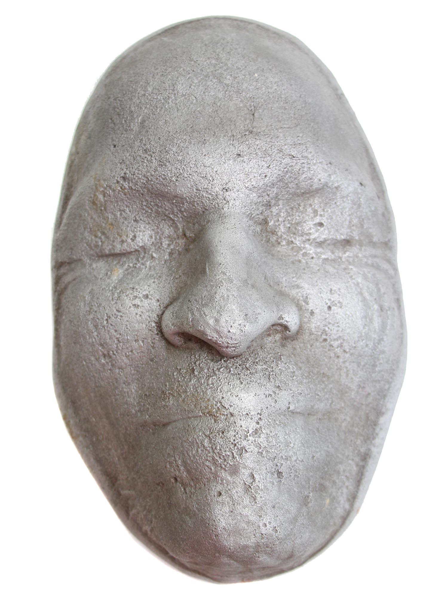 A 20TH CENTURY CAST ALUMINIUM DEATH MASK (1 of 7)