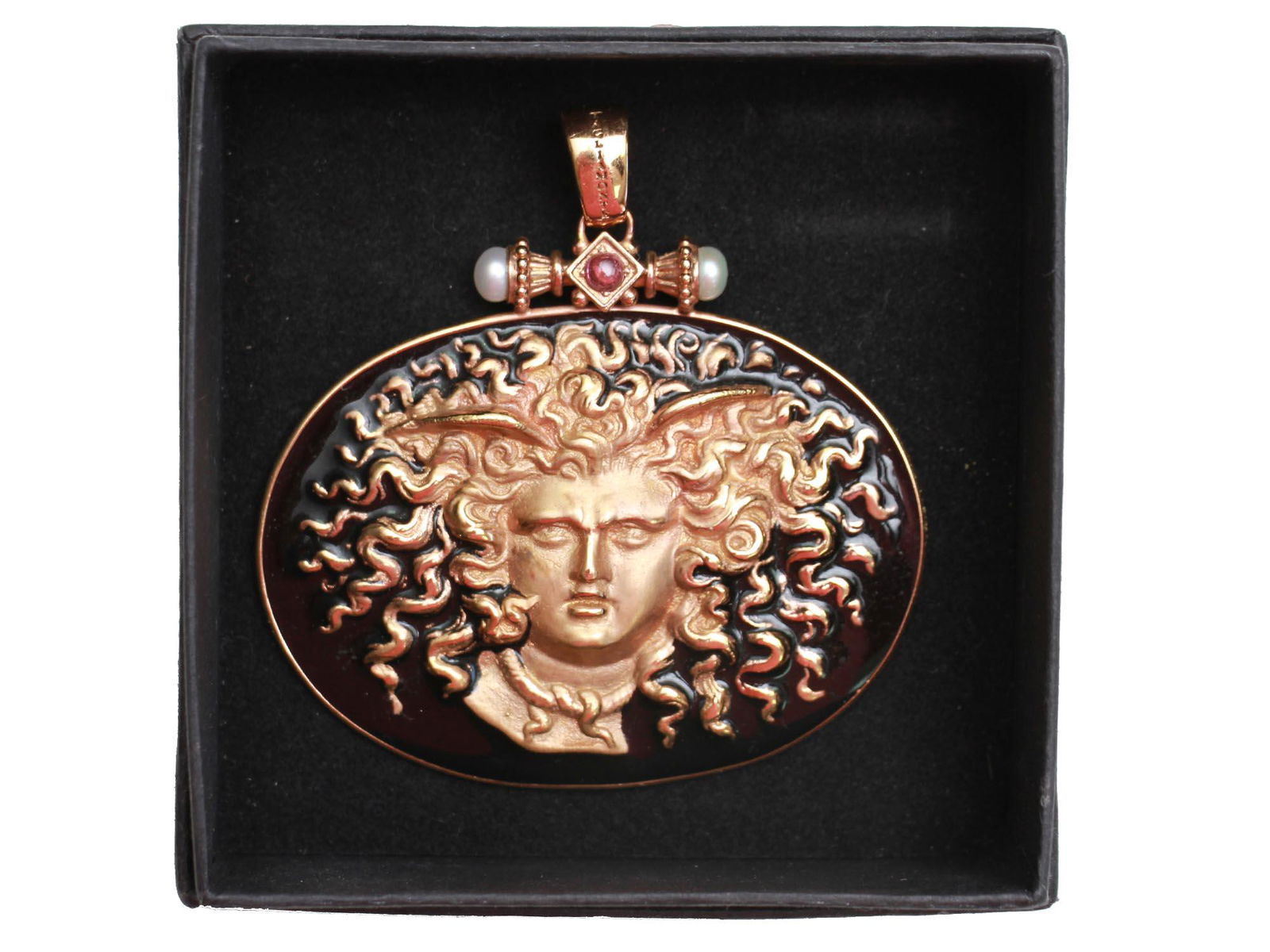 ITALIAN TAGLIAMONTE JEWELRY GOLD & PEARLS PENDANT (1 of 7)