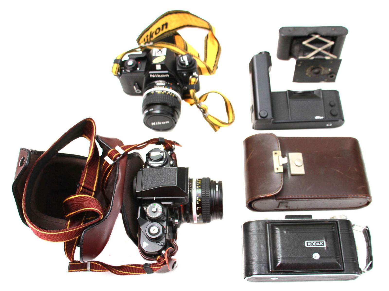 A LOT OF FIVE VINTAGE KODAK NIKON CAMERAS (1 of 7)