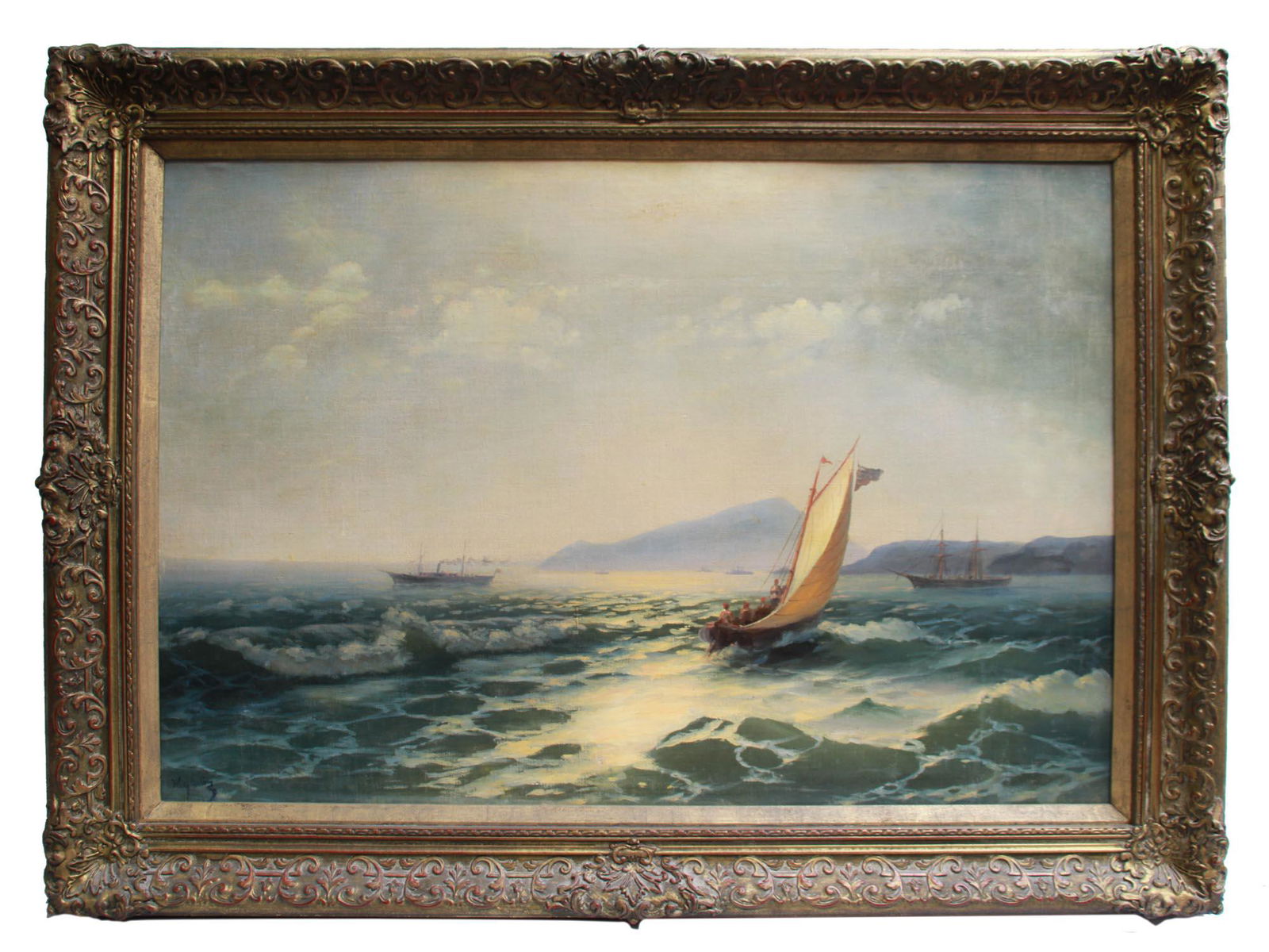 A RUSSIAN SEASCAPE OIL PAINTING BY IVAN ZHUKOV (1 of 6)