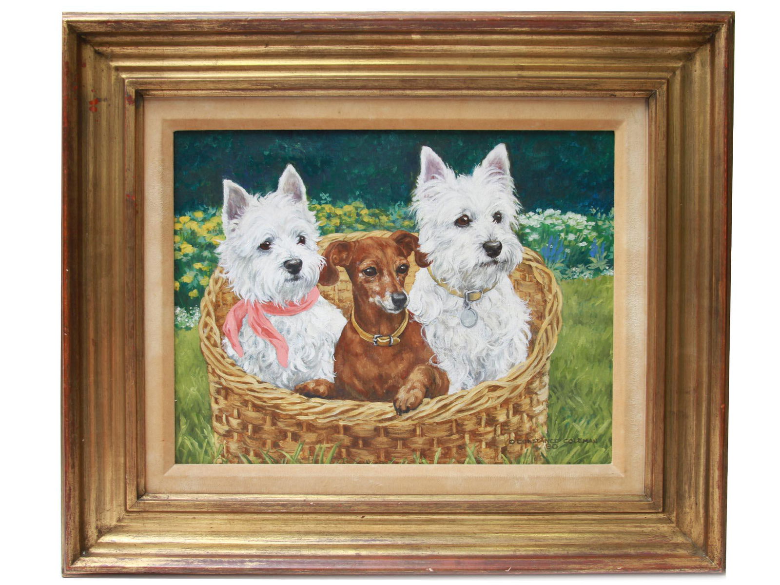 AMERICAN OIL PAINTING DOGS BY CONSTANCE COLEMAN (1 of 5)