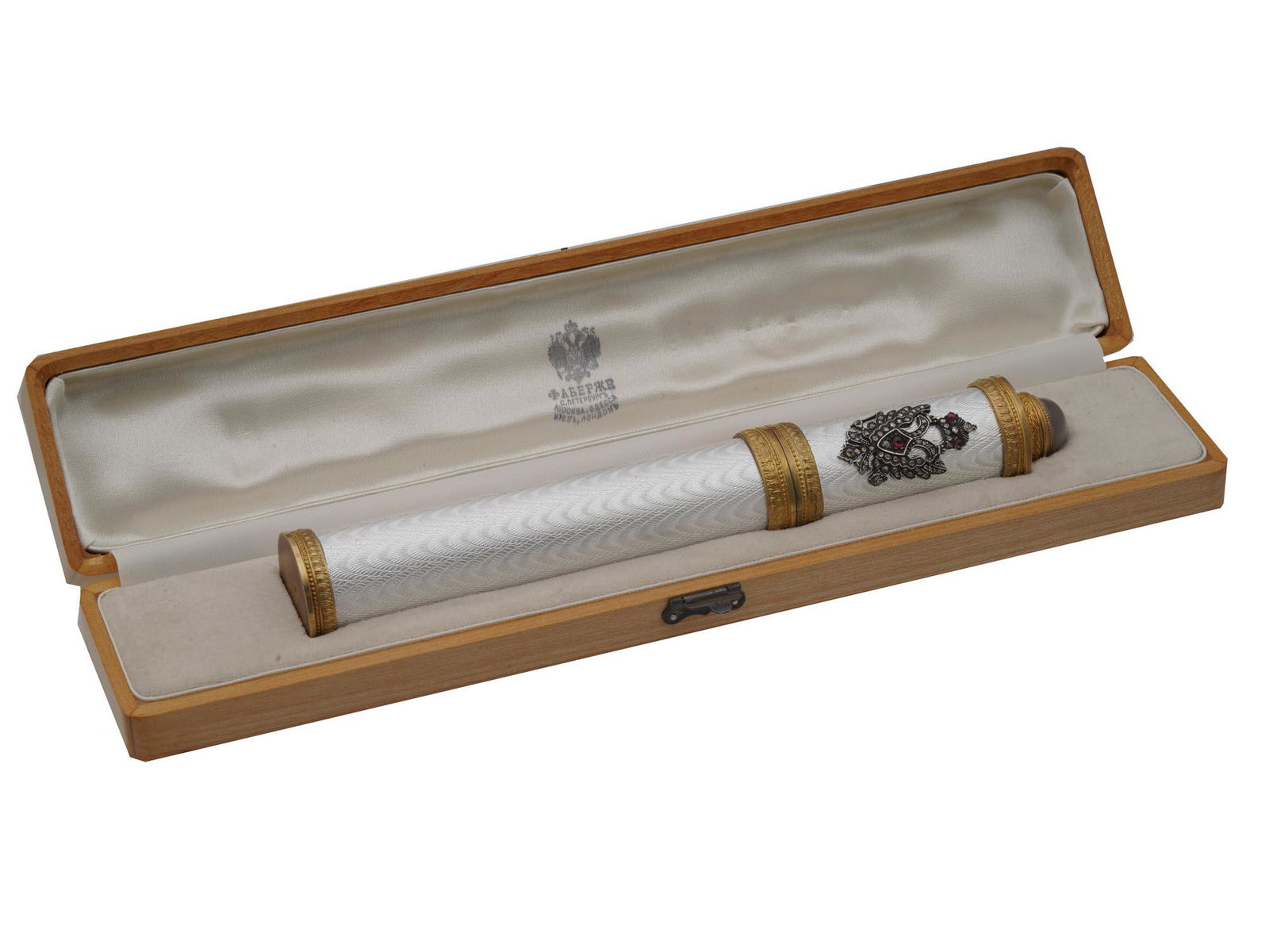 RUSSIAN SILVER & ENAMEL CIGAR CASE WITH DIAMONDS (1 of 9)
