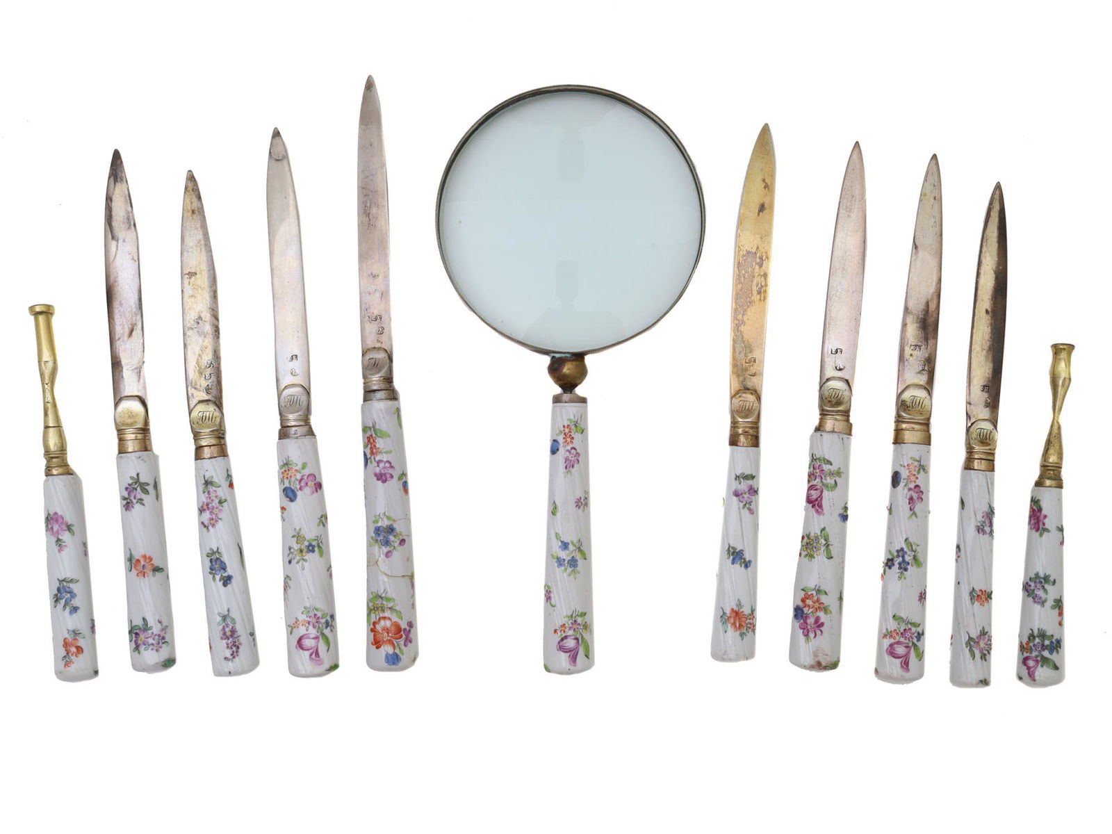 A RUSSIAN IMPERIAL PORCELAIN FACTORY 11 PIECE SET (1 of 5)