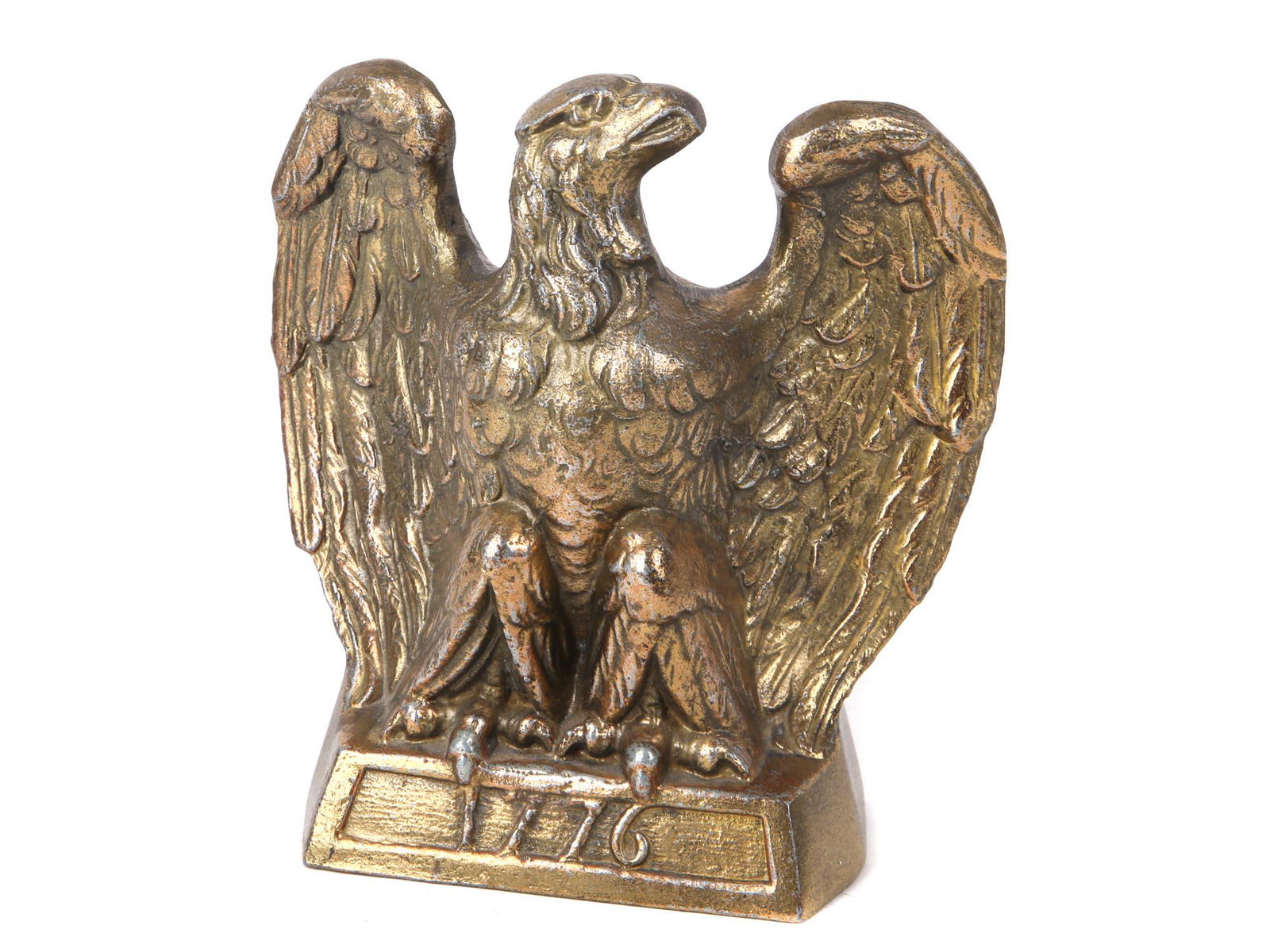 AN AMERICAN BRONZED CAST BRASS EAGLE PAPER WEIGHT (1 of 6)