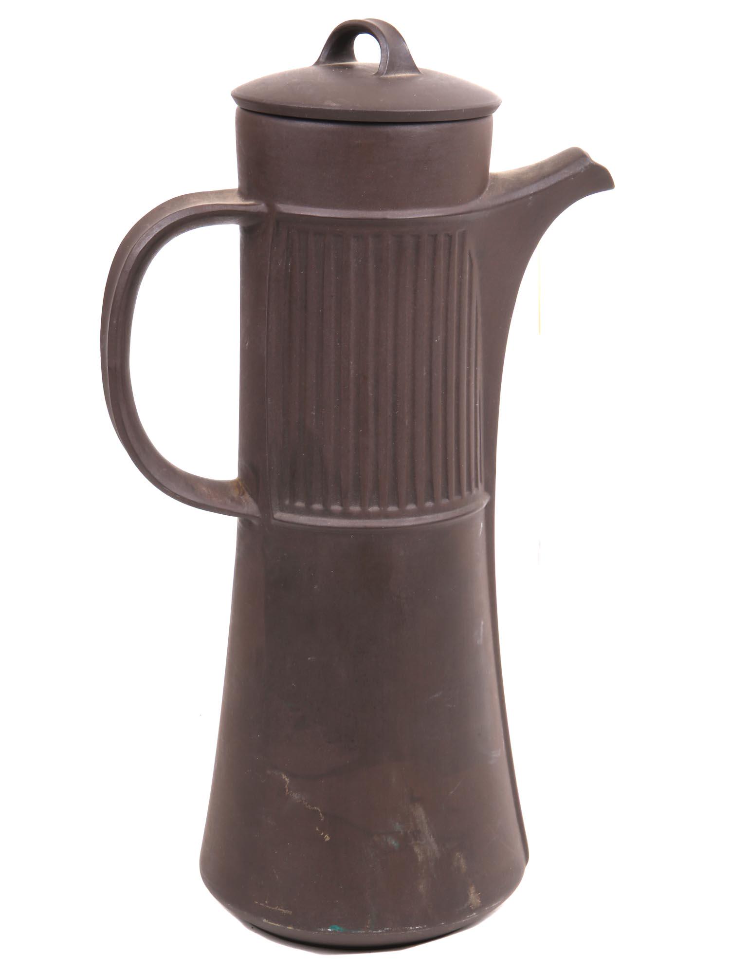 VINTAGE DANSK FLUTED FLAMESTONE LIDDED COFFEE POT (1 of 6)