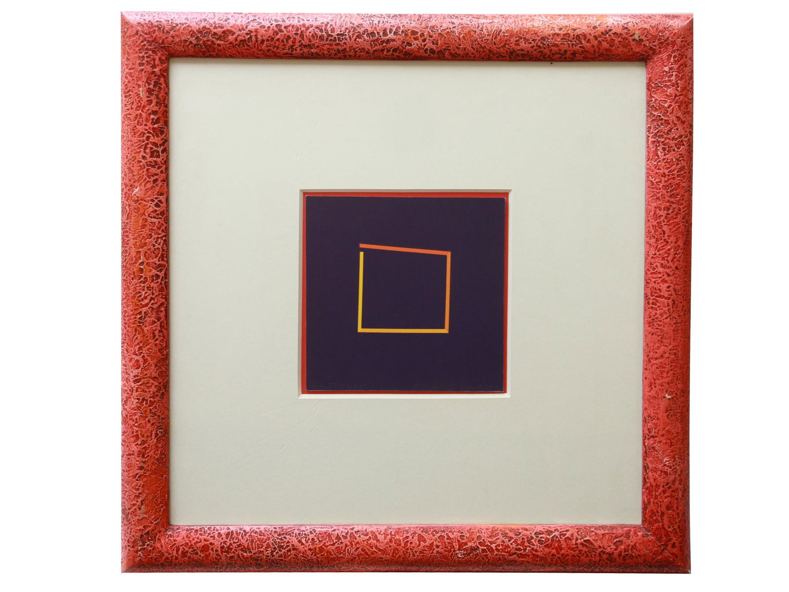 MODERN ABSTRACT MONOTYPE SIGNED RICHARD ANUSZKIEWICZ (1 of 5)