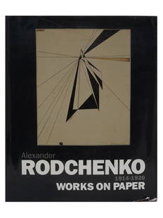 AVANT GARDE ART BOOK ALBUM OF ALEXANDER RODCHENKO: A vintage illustrated Avant-Garde book, art album: Alexander Rodchenko: Works on Paper 1914-1920 by David Elliot (Author) and Alexander Lavrentiev (Editor). 47 pp. illustrated text followed by 82