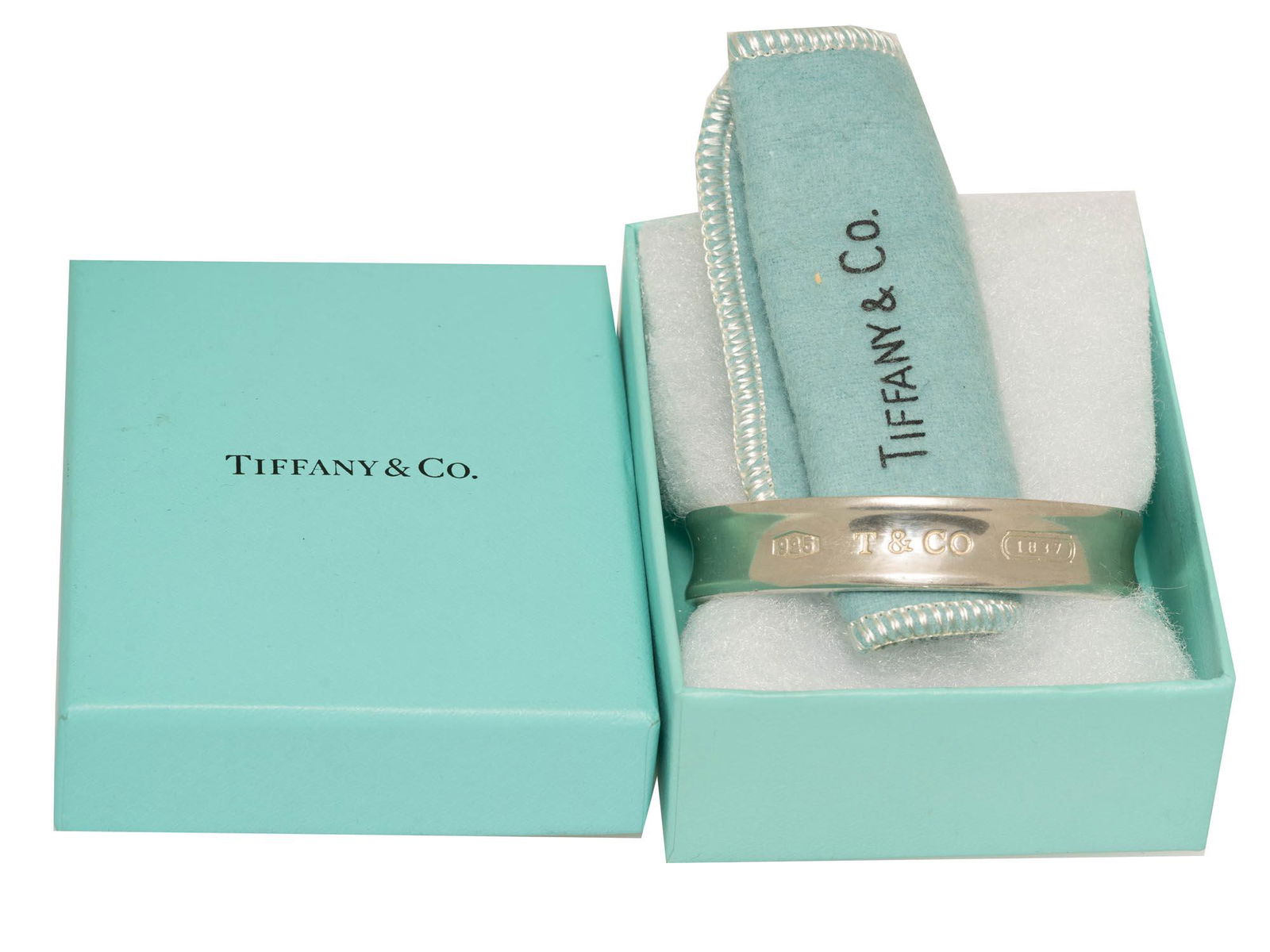 A TIFFANY STERLING SILVER 1837 CUFF BRACELET (1 of 6)