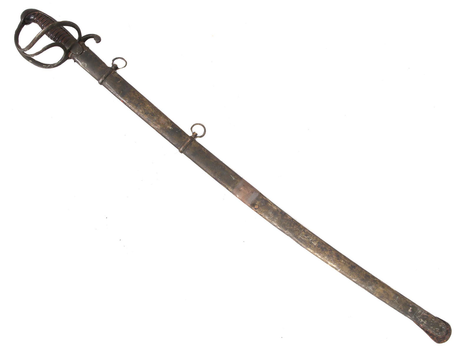 FRENCH LIGHT CAVALRY & ARTILLERY SWORD W SCABBARD (1 of 6)