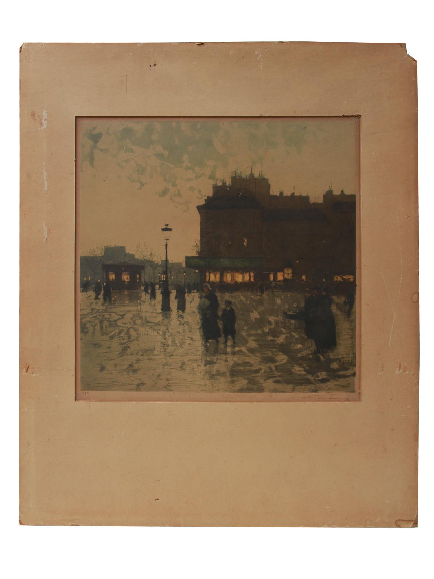 FRENCH COLOR ETCHING PARIS BY LUIGI LOIR (1 of 9)