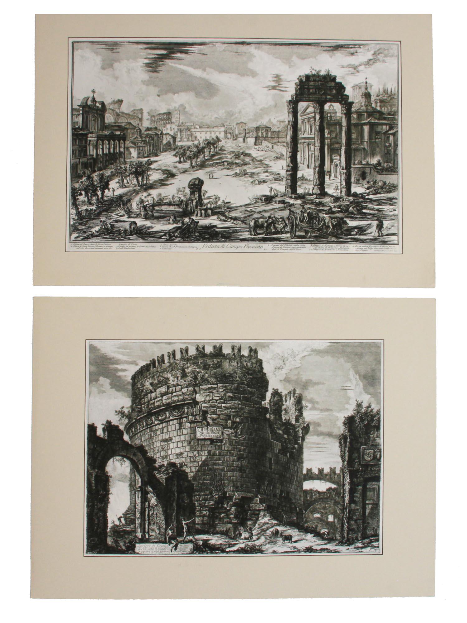 AFTER PIRANESI PAIR OF ENGRAVINGS ITALIAN VIEWS (1 of 10)