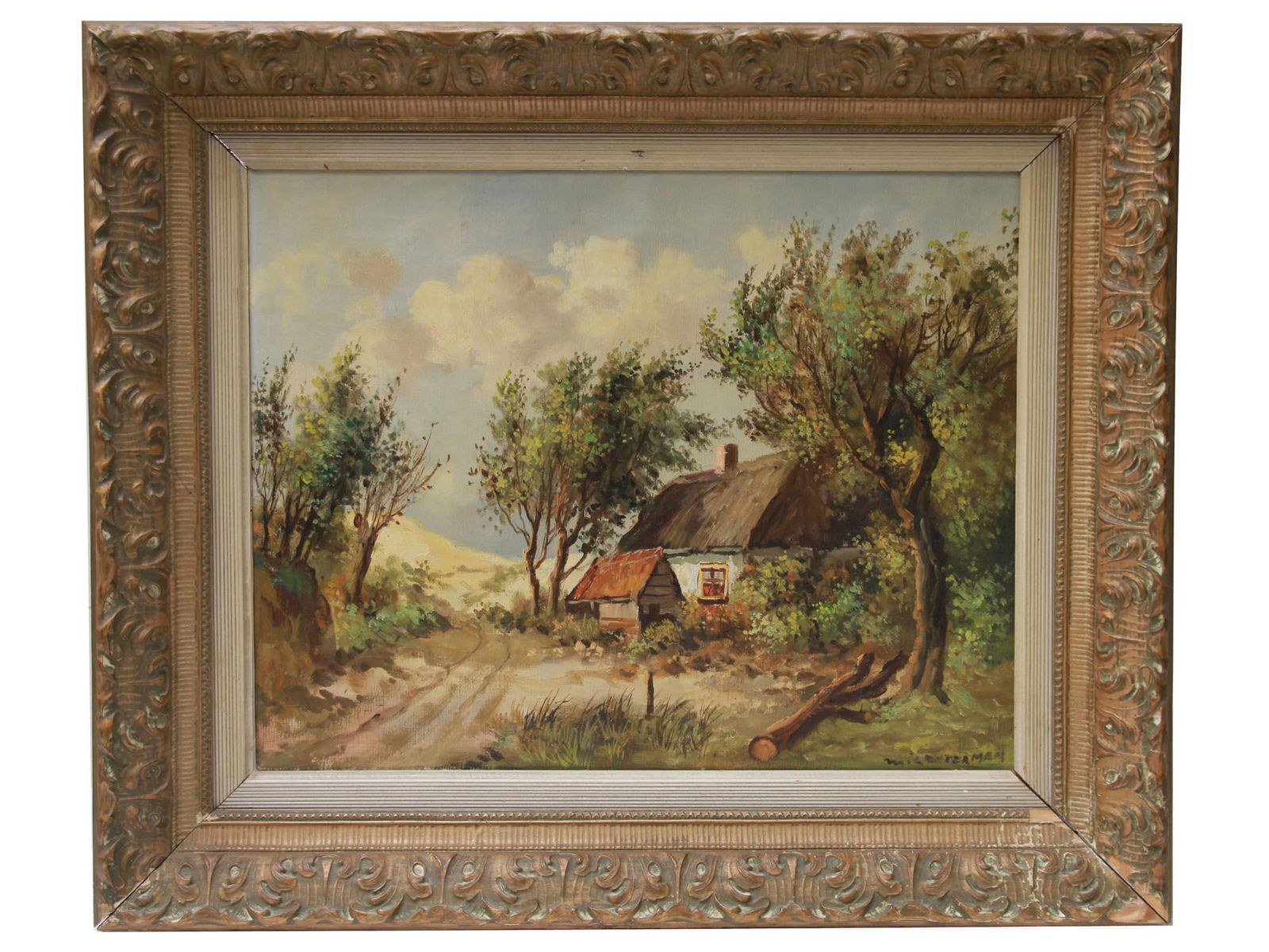 AN OIL ON CANVAS PAINTING BY M. LENTERMAN (1 of 5)