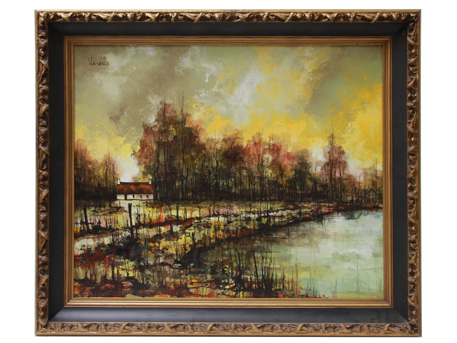 A MODERNIST OIL PAINTING BY J.C. WERDIER (1 of 6)