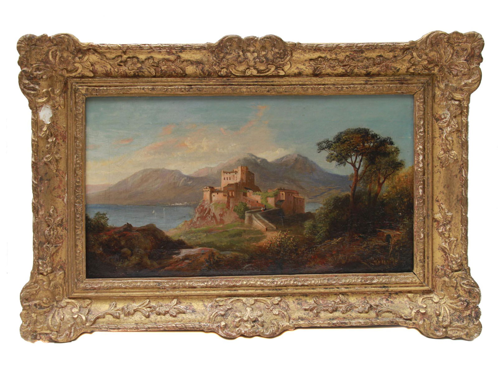 A CLASSICAL 19TH CENTURY OIL PAINTING SINGED (1 of 7)